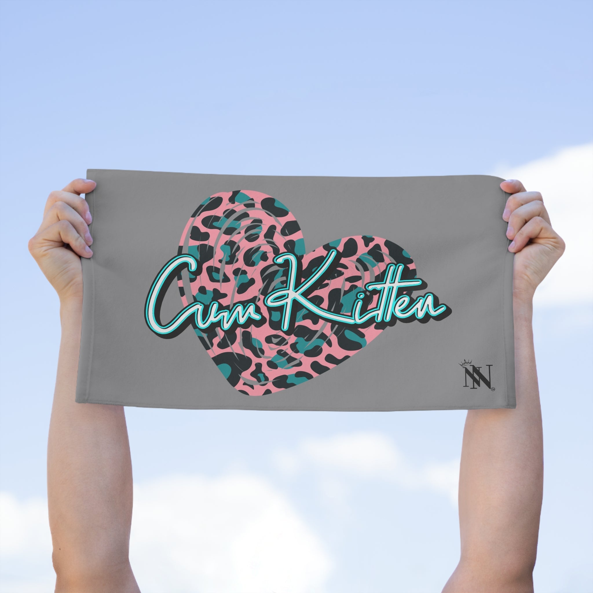 Cum Kitten Grey | Mix & Match Soft Fun-Flirty Lovers’ Towels
