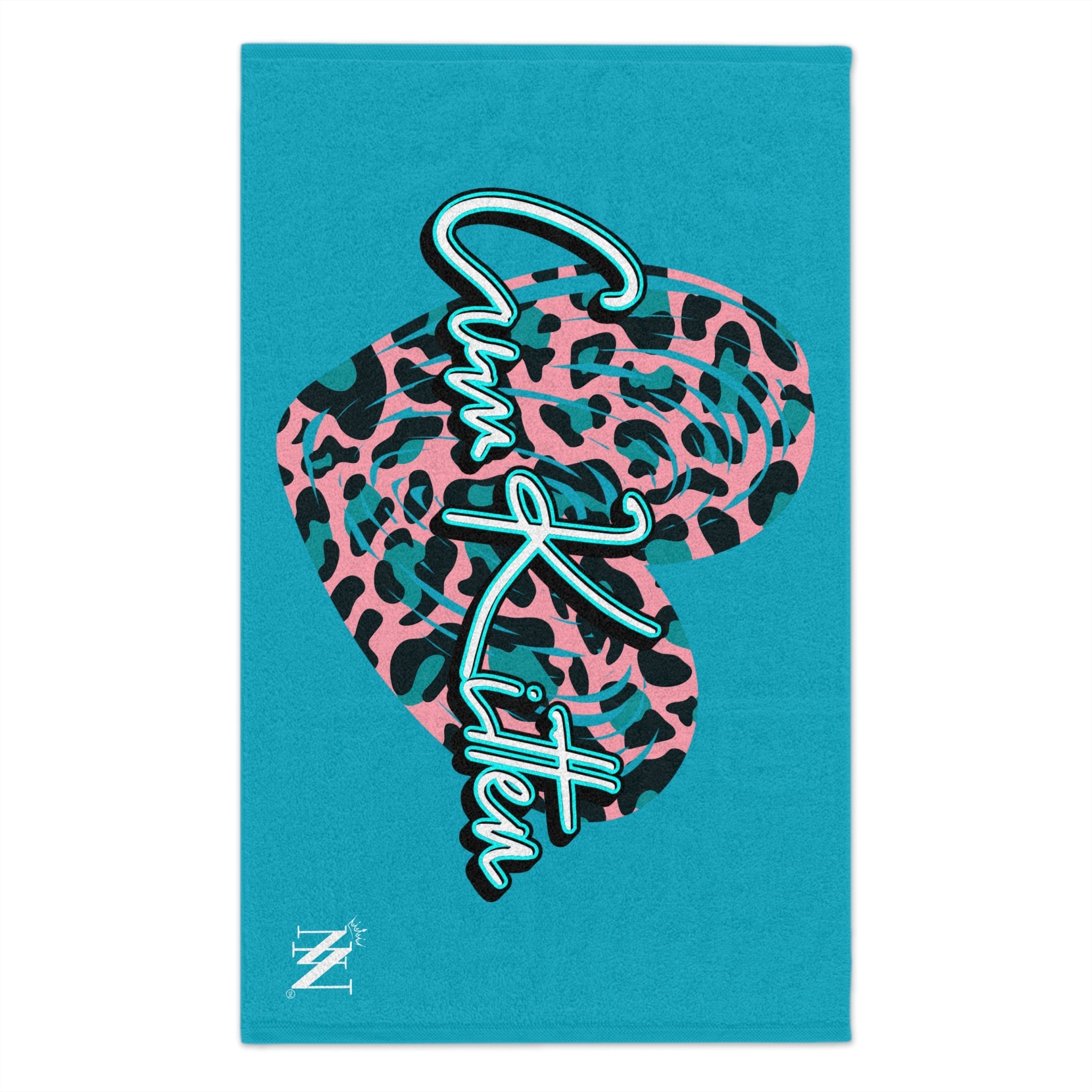 Cum Kitten Teal | Mix & Match Soft Fun-Flirty Lovers’ Towels