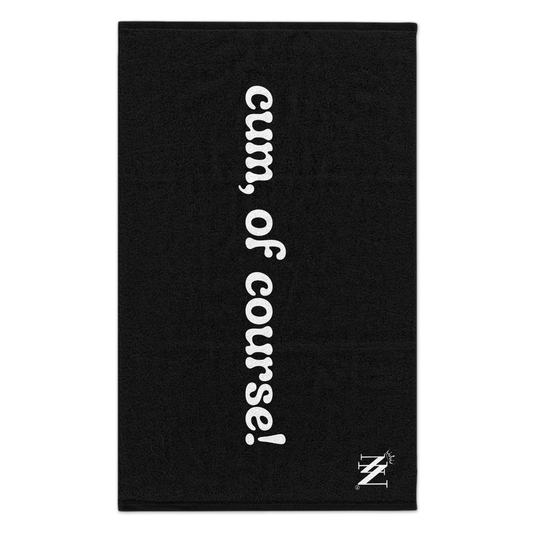 Cum of Course! Black Mix & Match Soft Sex Towels | Flirty Lovers’ Gifts