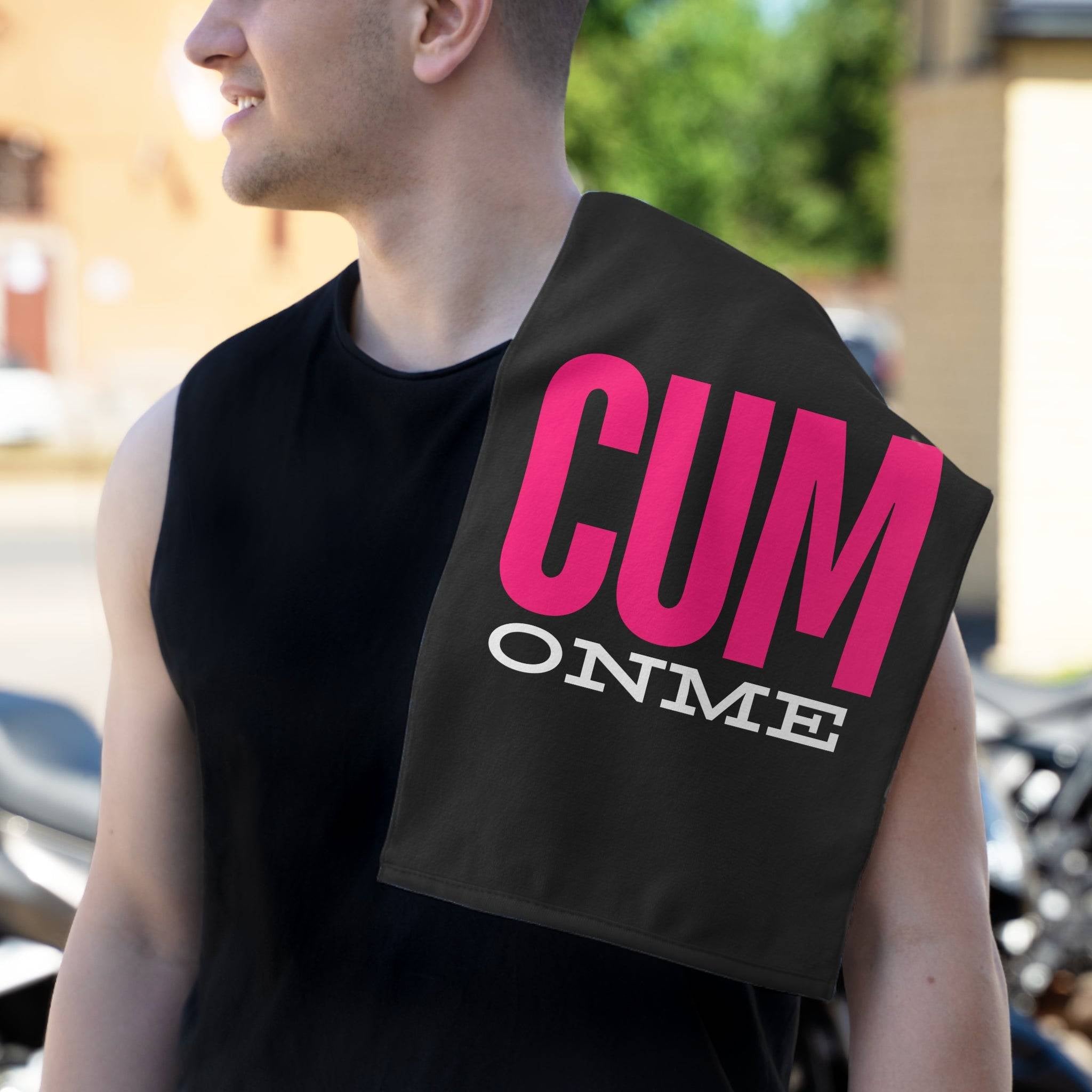 Cum On Me Black Mix & Match Soft Sex Towels | Flirty Lovers’ Gifts