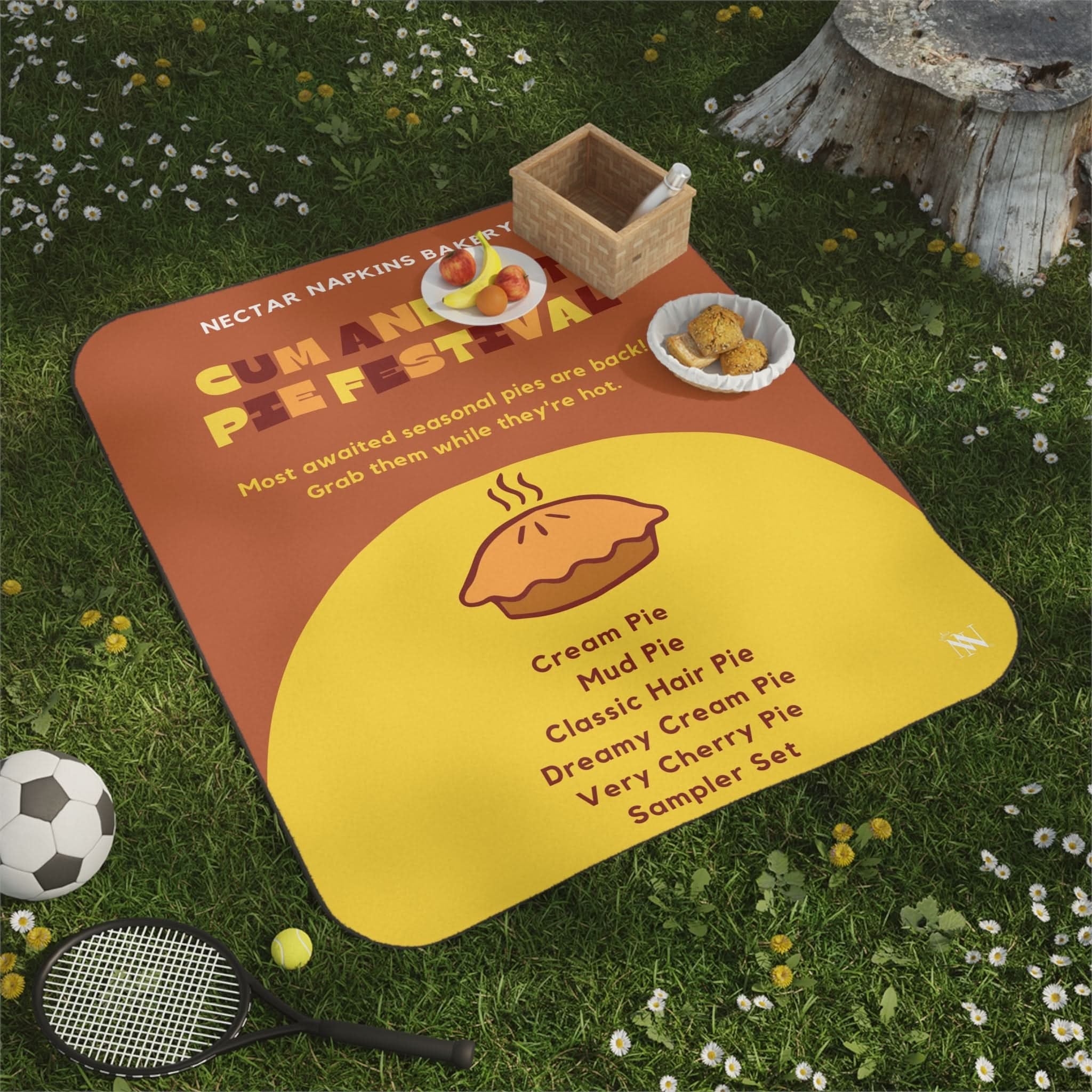 Cum Pie Festival | Mix Match Fun-Flirty Lovers’ Water-Resistant Blankets