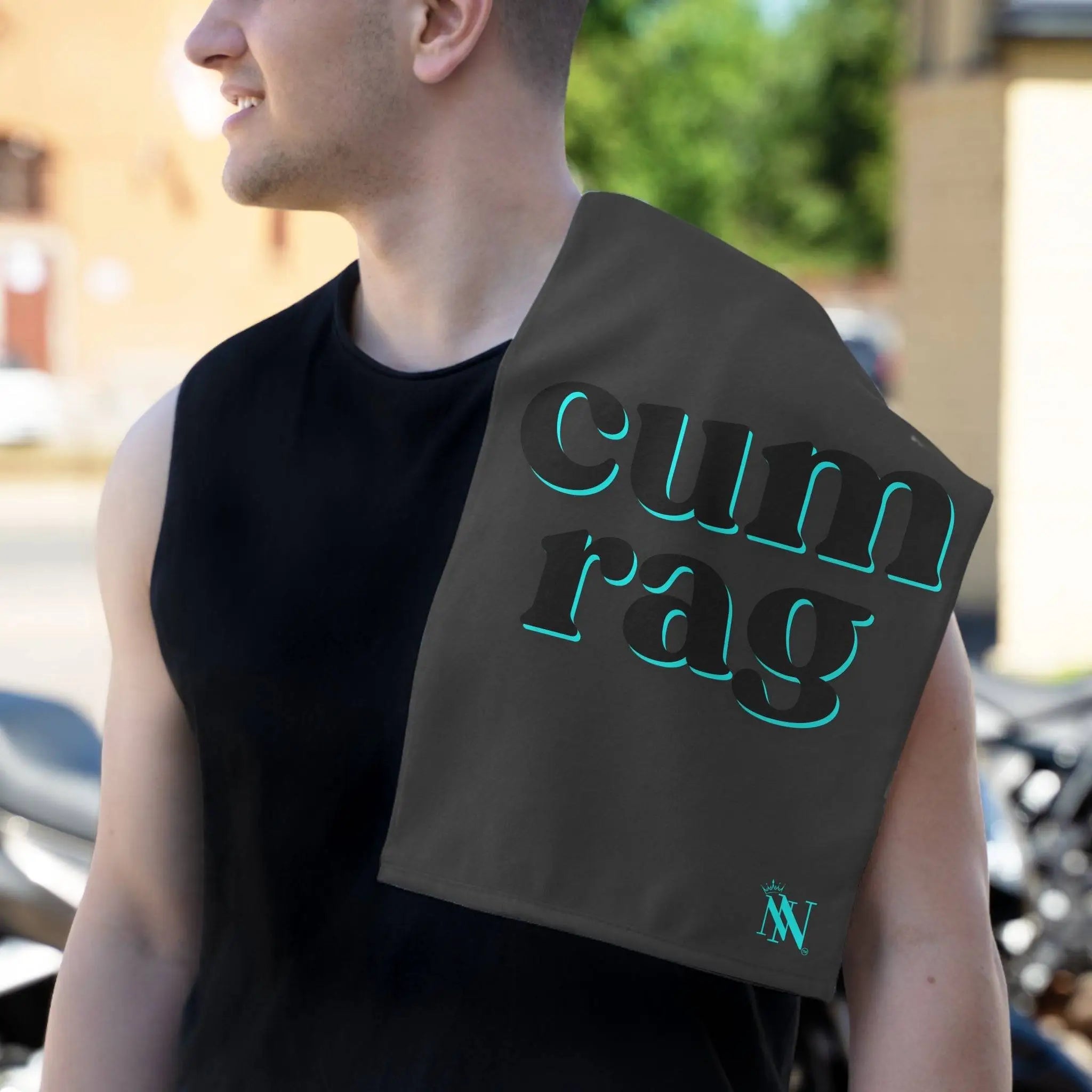 Cum Rag Dark Grey Mix & Match Soft Sex Towels | Flirty Lovers’ Gifts
