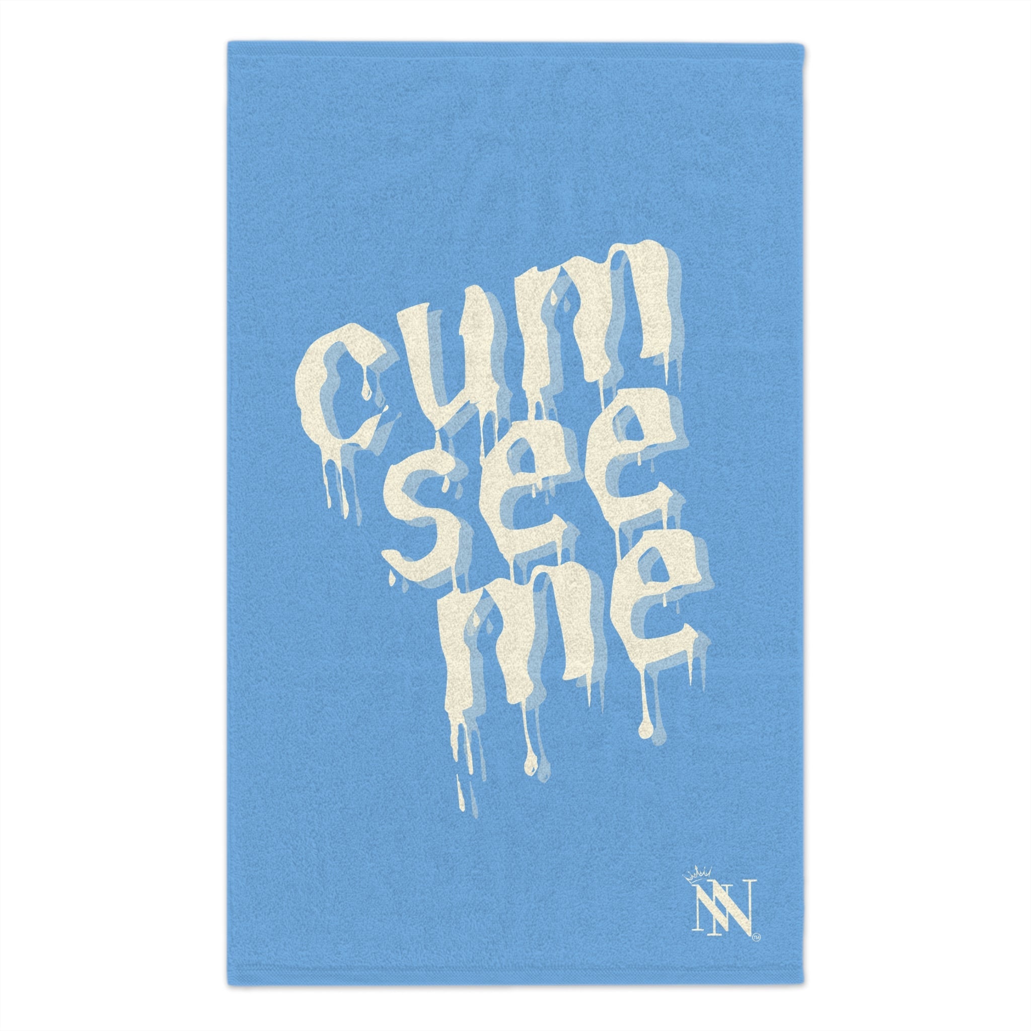 Cum See Me Light Blue | Mix & Match Soft Fun-Flirty Lovers’ Towels