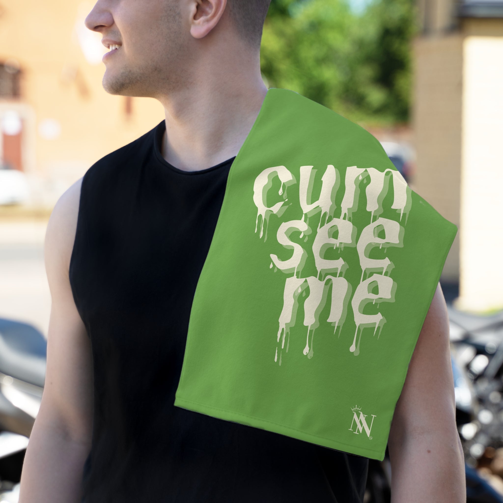 Cum See Me Light Green | Mix & Match Soft Fun-Flirty Lovers’ Towels