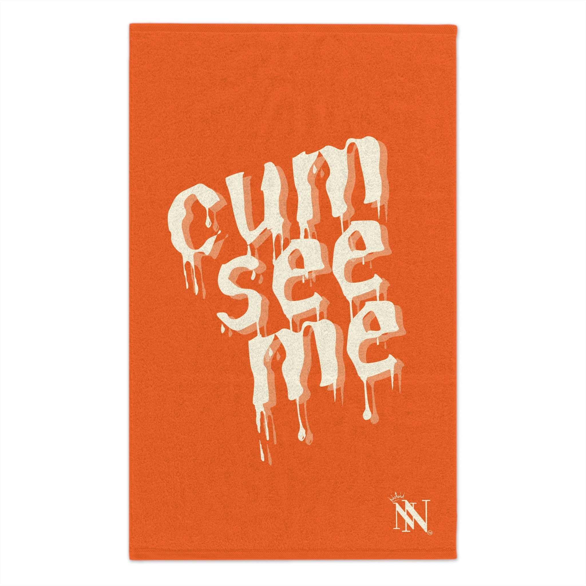 Cum See Me Orange | Mix & Match Soft Fun-Flirty Lovers’ Towels