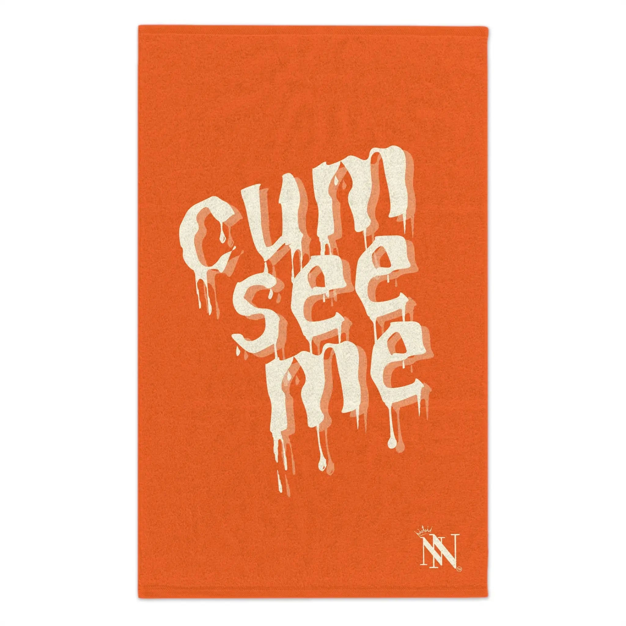 Cum See Me Orange | Mix & Match Soft Fun-Flirty Lovers’ Towels