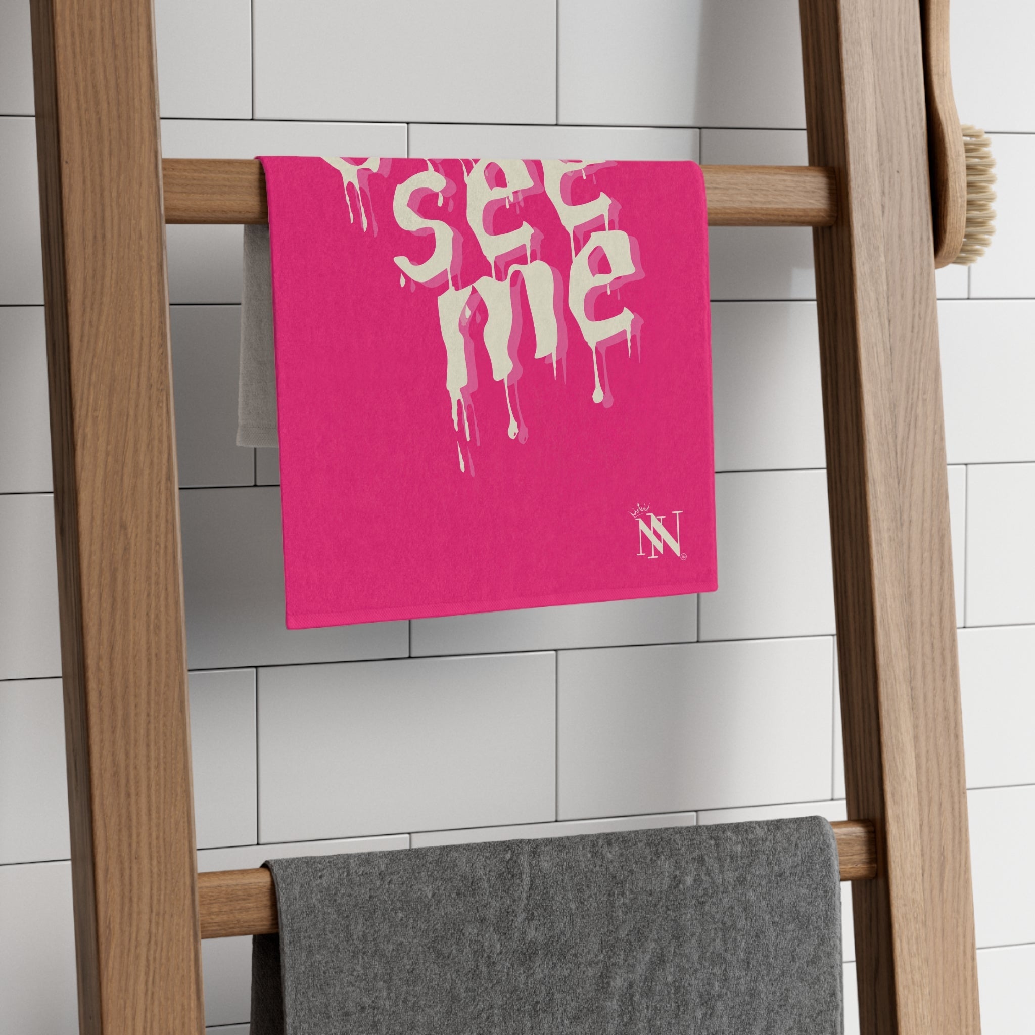 Cum See Me Pink | Mix & Match Soft Fun-Flirty Lovers’ Towels