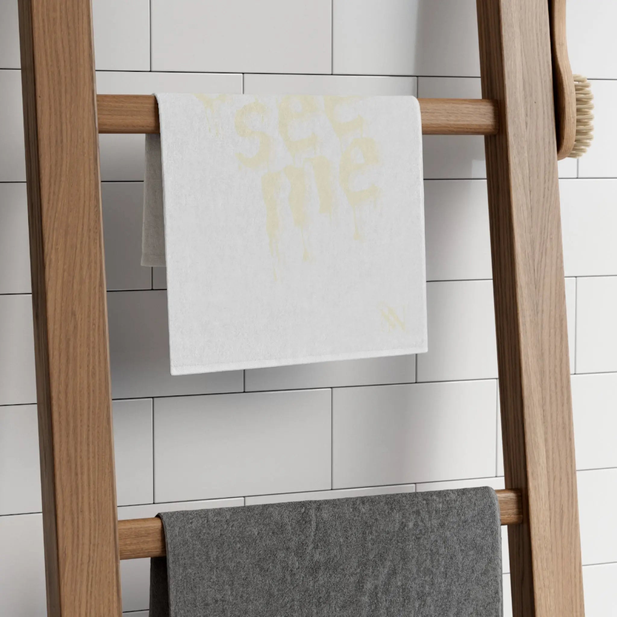 Cum See Me White | Mix & Match Soft Fun-Flirty Lovers’ Towels