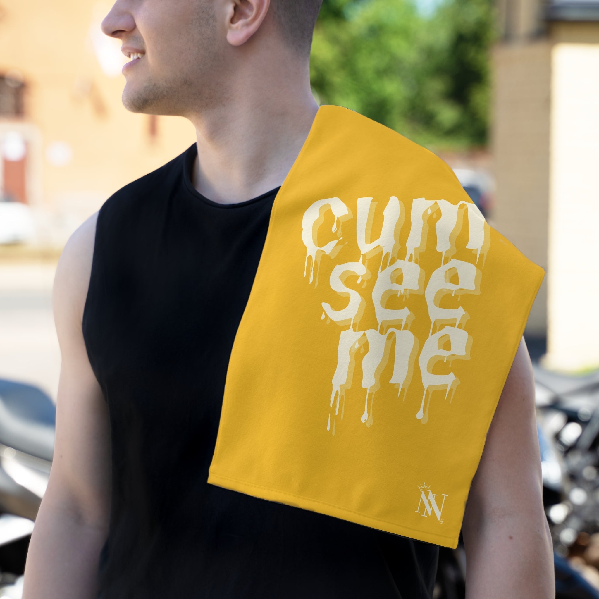 Cum See Me Yellow | Mix & Match Soft Fun-Flirty Lovers’ Towels
