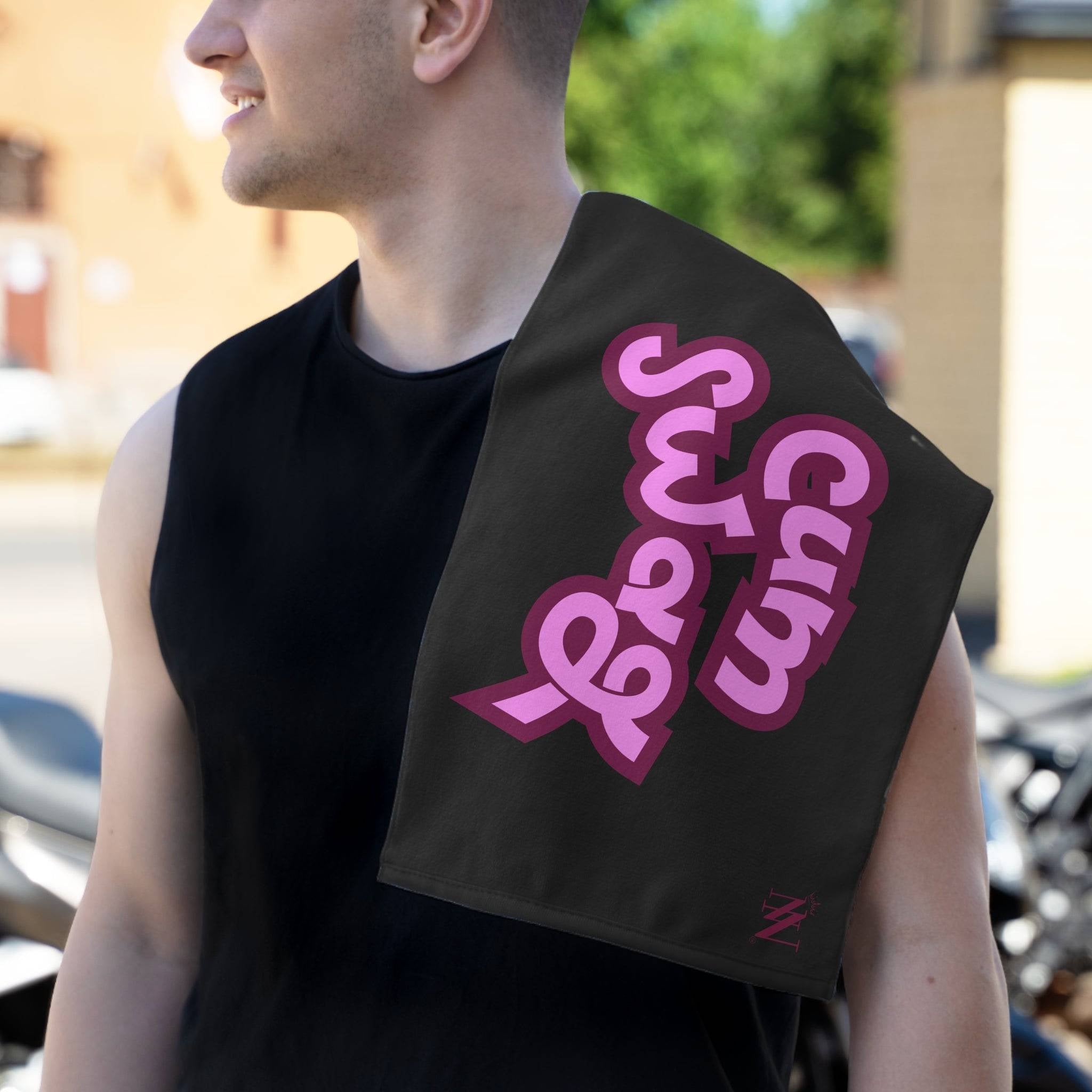 Cum Swag Black Mix Match Soft Sex Towels | Flirty Lovers’ Gifts