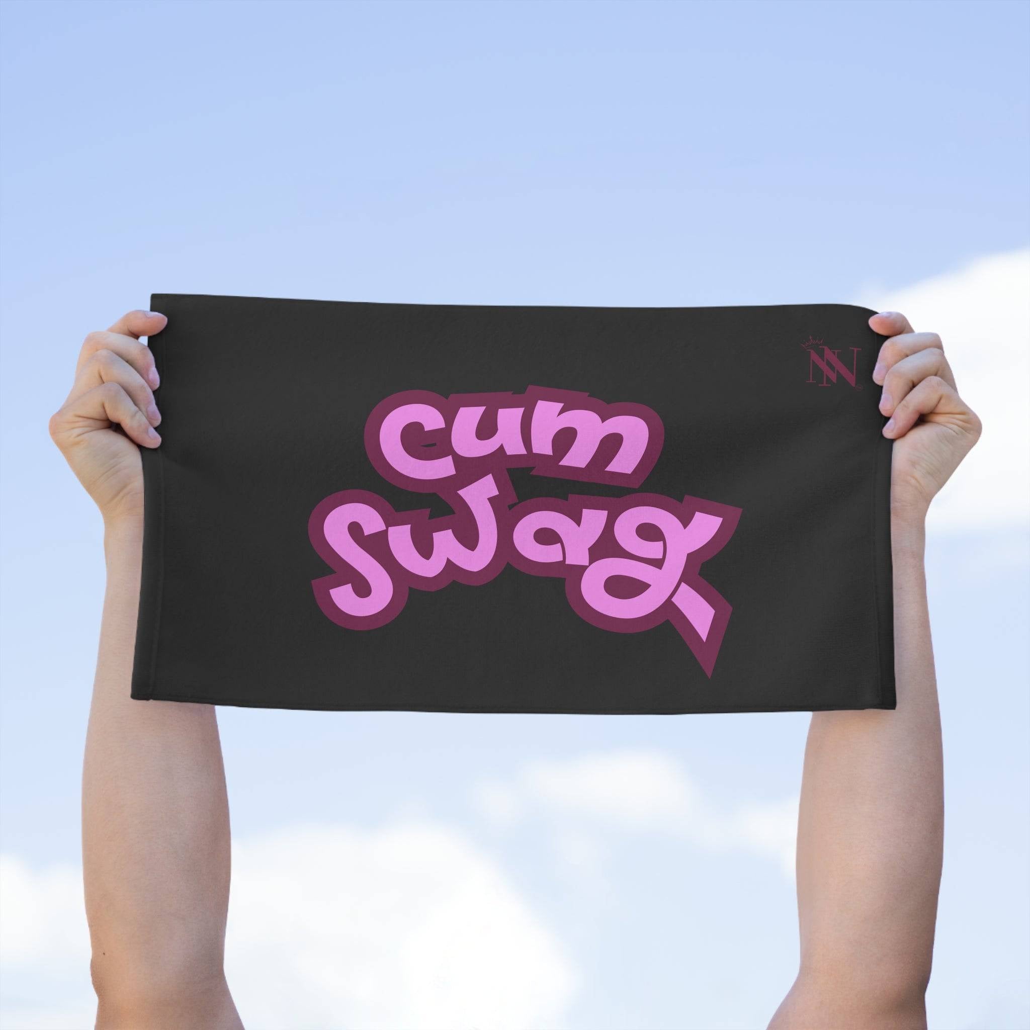 Cum Swag Black Mix Match Soft Sex Towels | Flirty Lovers’ Gifts