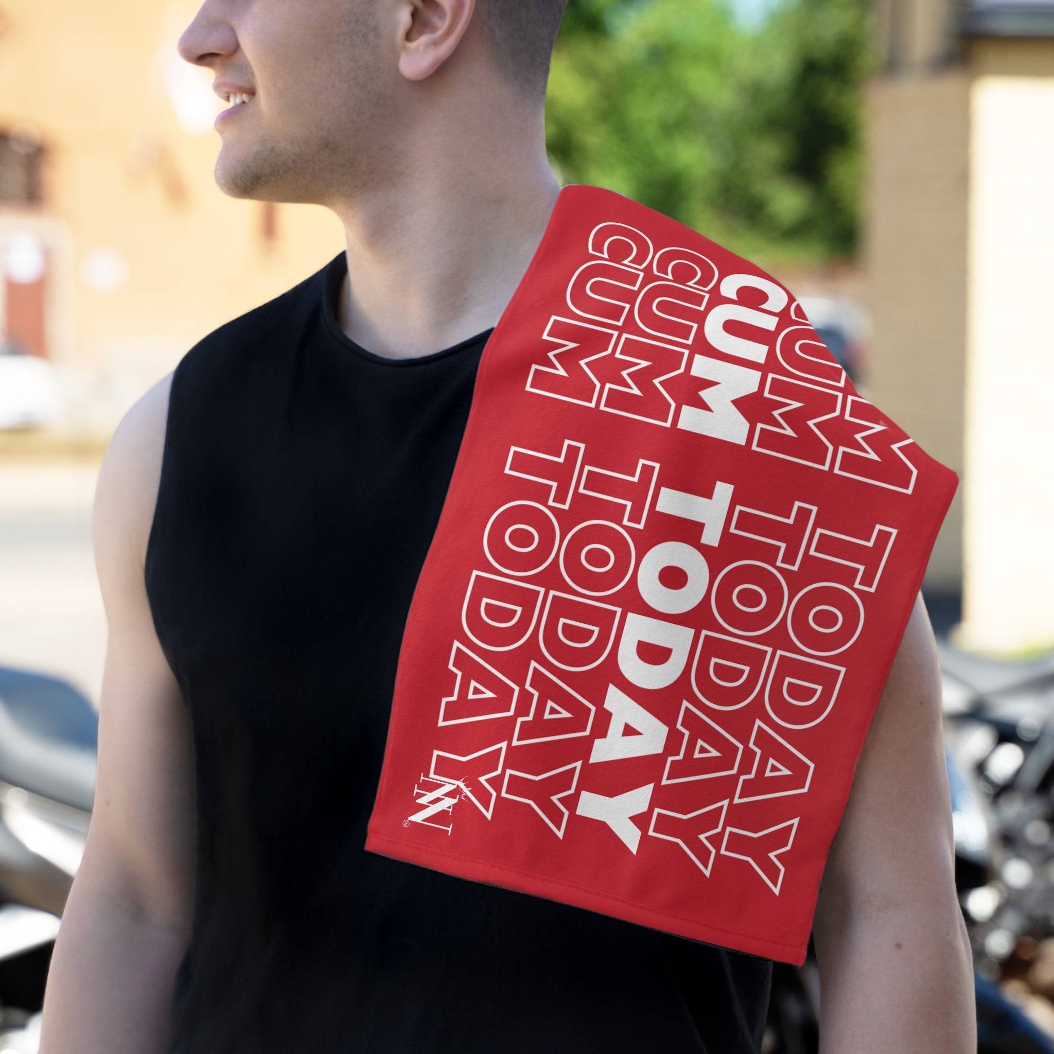 Cum Today Red Mix & Match Soft Sex Towels | Flirty Lovers’ Gifts