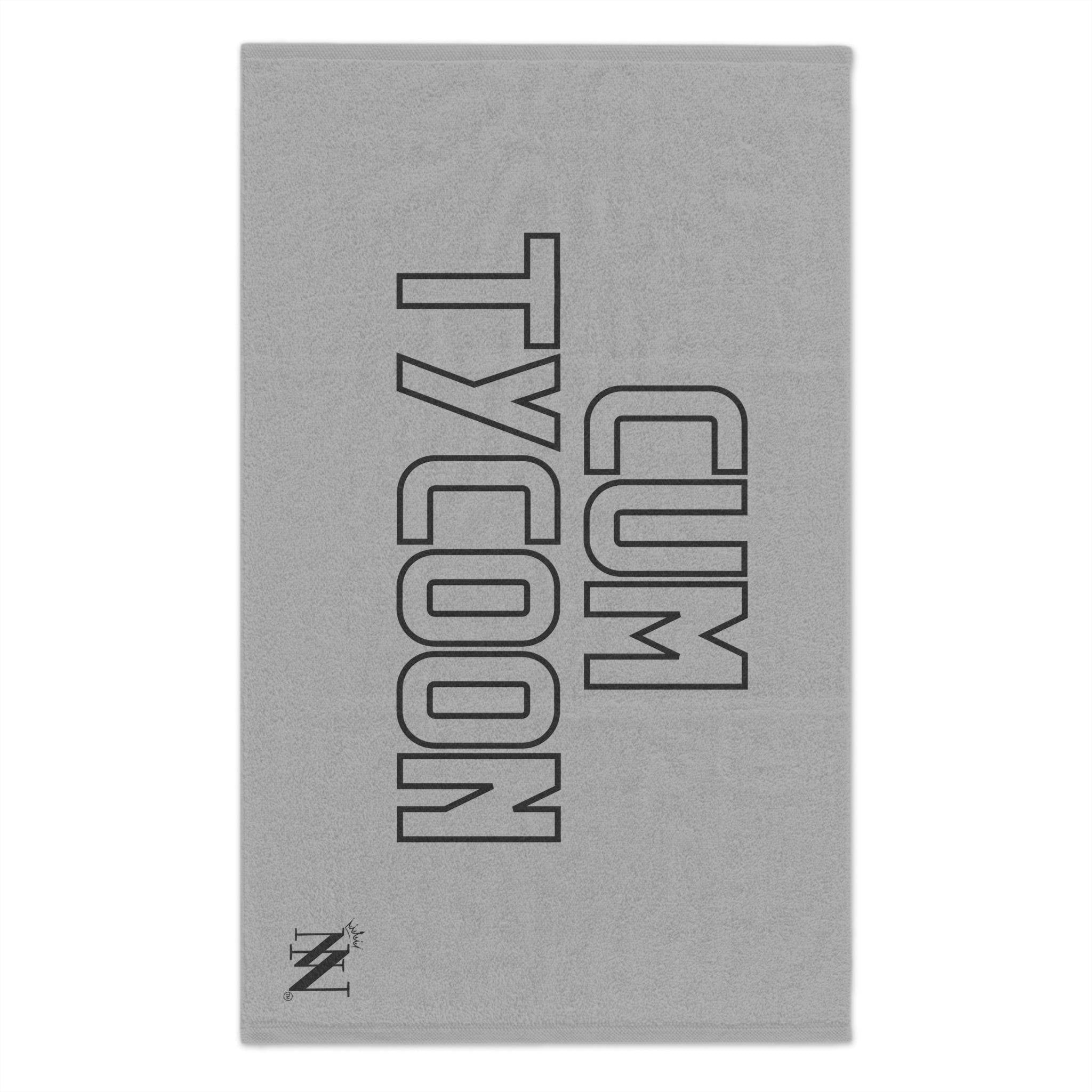 Cum Tycoon Light Grey Mix & Match Soft Sex Towels | Flirty Lovers’ Gifts