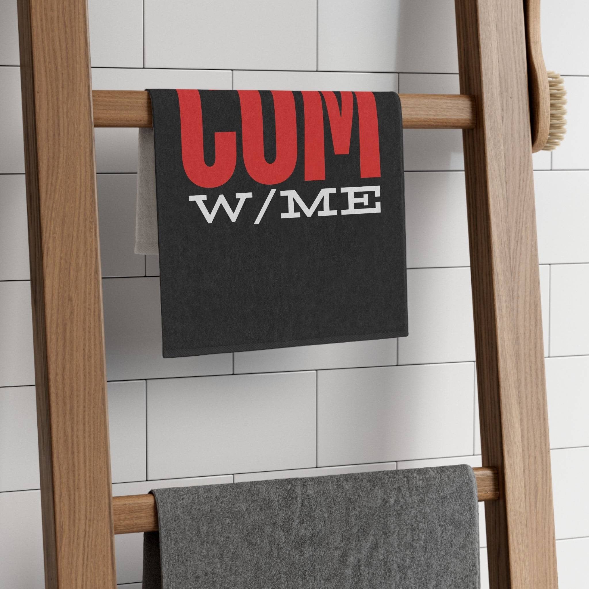 Cum w/Me Black Mix & Match Soft Sex Towels | Flirty Lovers’ Gifts
