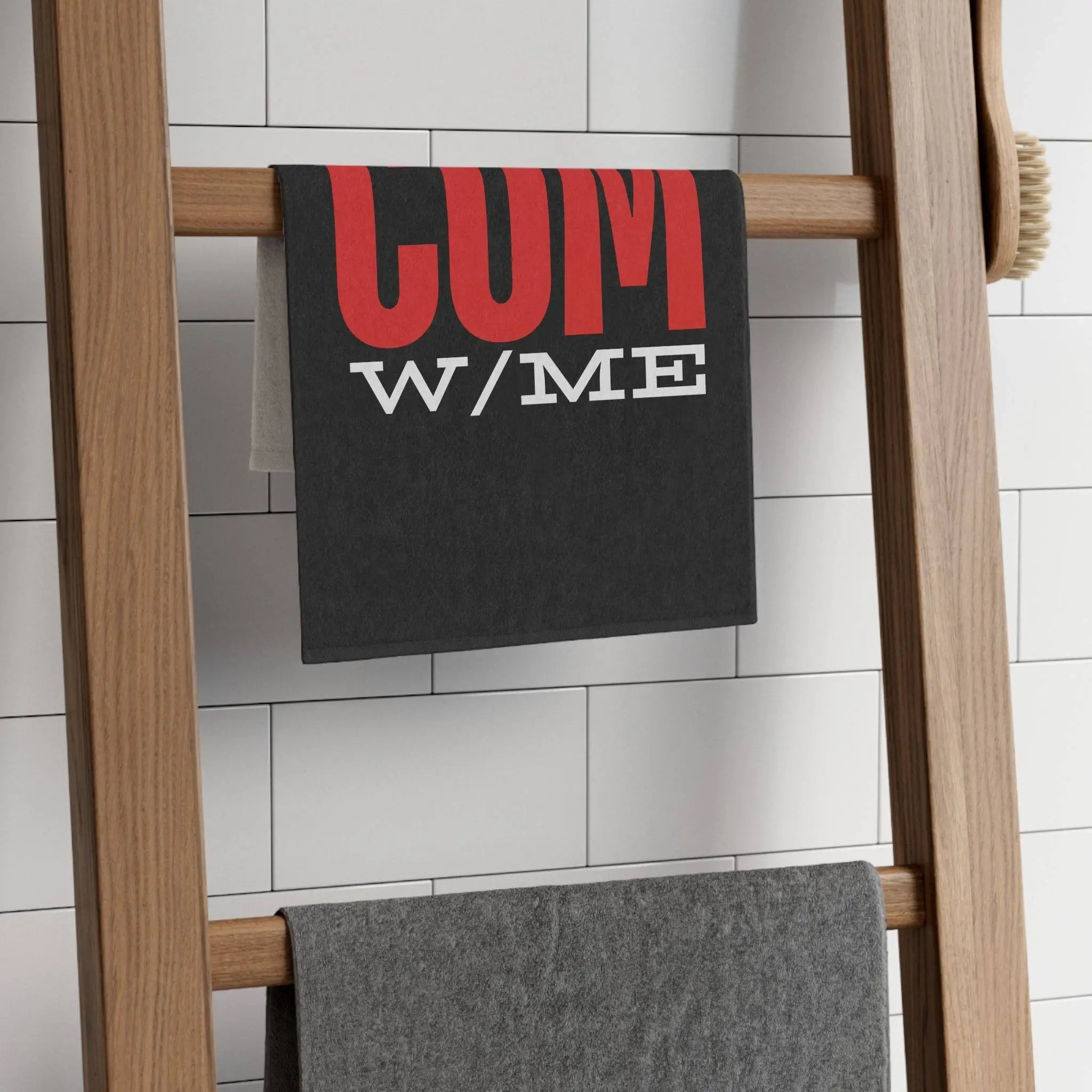 Cum w/Me Black Mix & Match Soft Sex Towels | Flirty Lovers’ Gifts