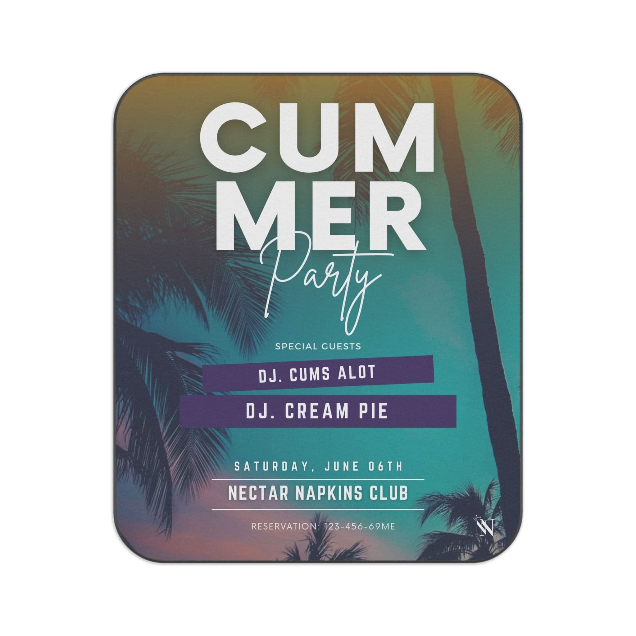 Cummer Party | Water-Resistant Travel Squirt Friendly Sex Blanket