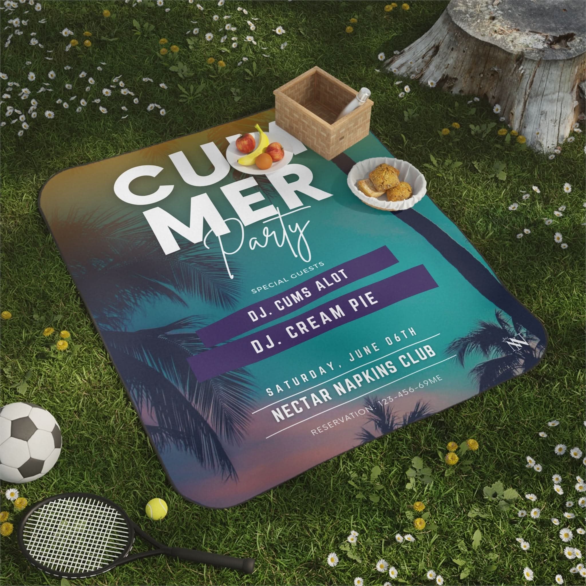 Cummer Party | Water-Resistant Travel Squirt Friendly Sex Blanket