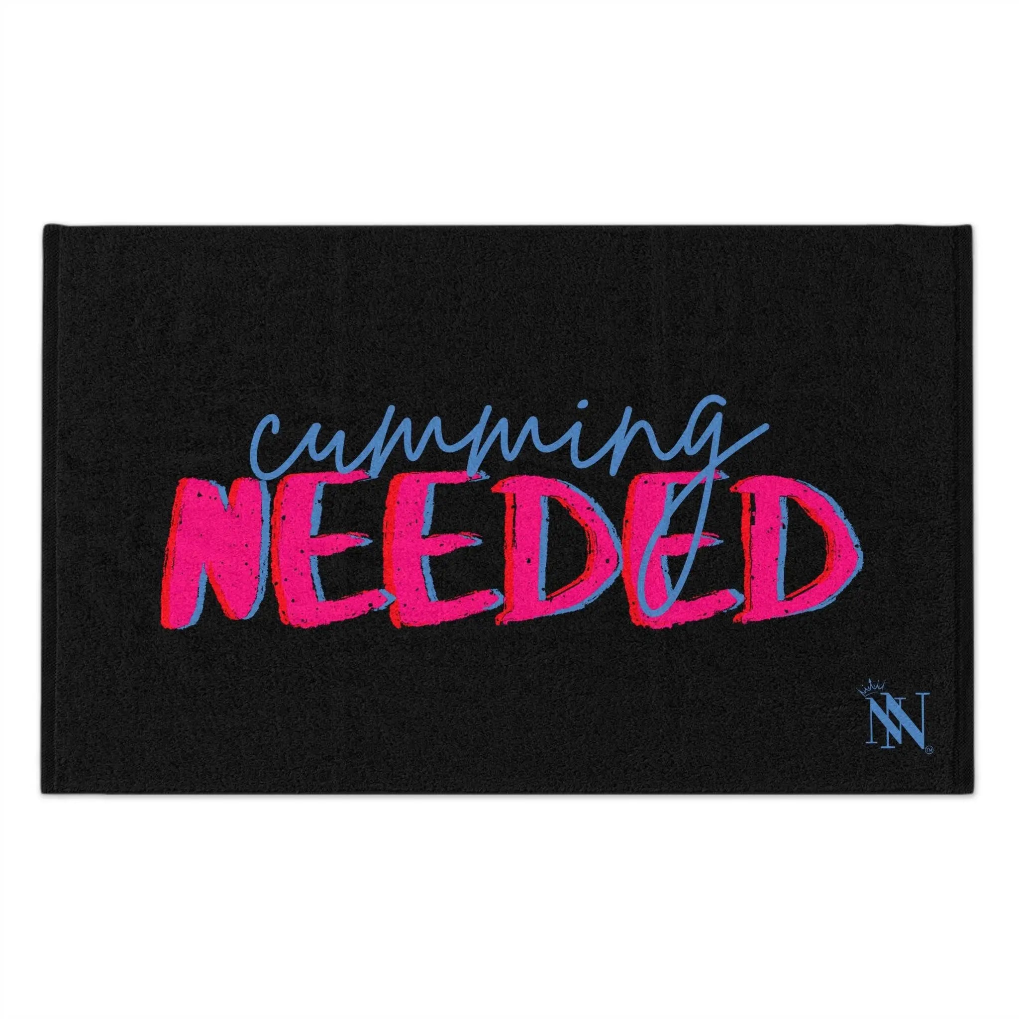 Cumming Needed Black | Mix & Match Soft Sex Towels | Flirty Lovers’ Gifts
