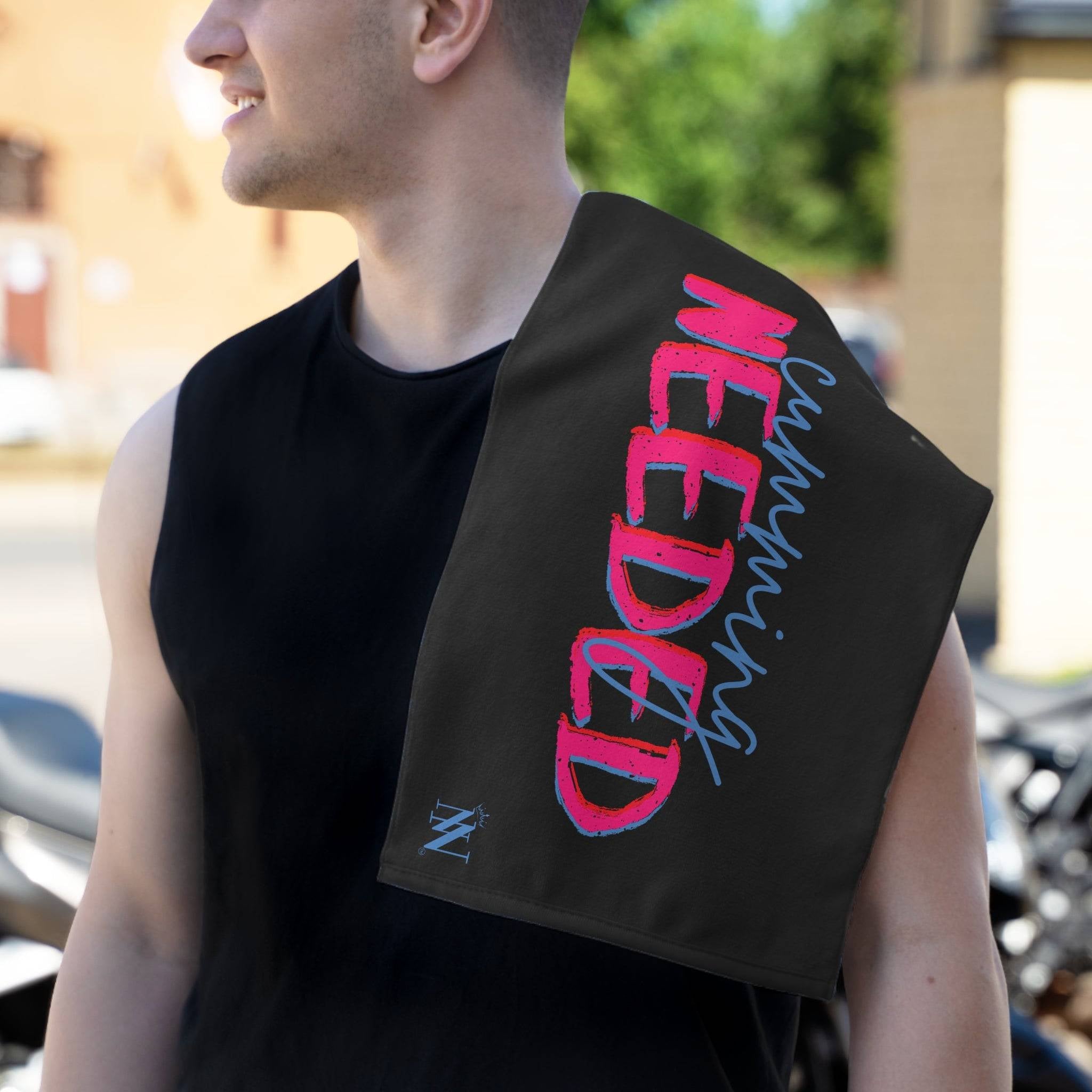 Cumming Needed Black | Mix & Match Soft Sex Towels | Flirty Lovers’ Gifts