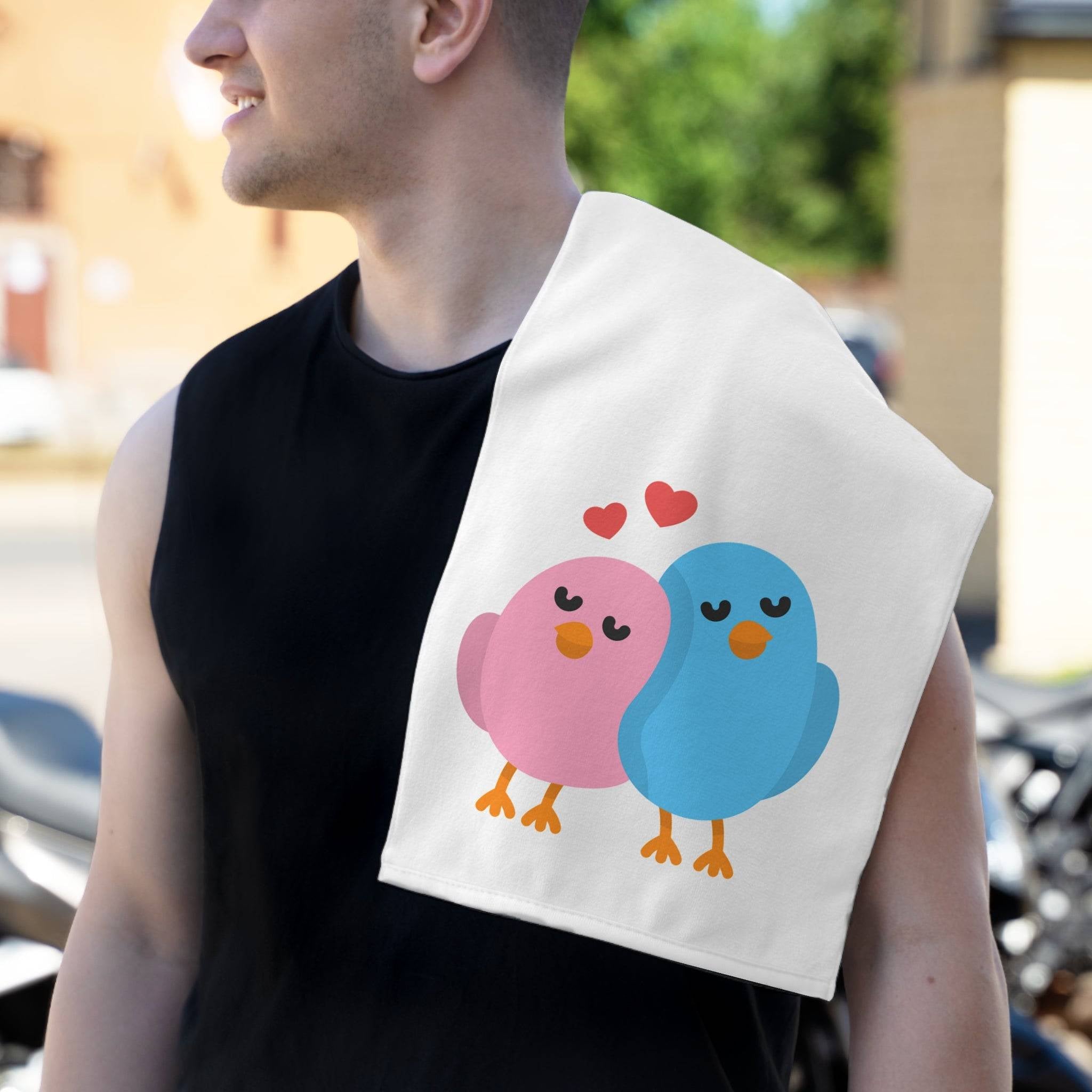 Cute Love Birds | Mix & Match Soft Fun-Flirty Lovers’ Towels