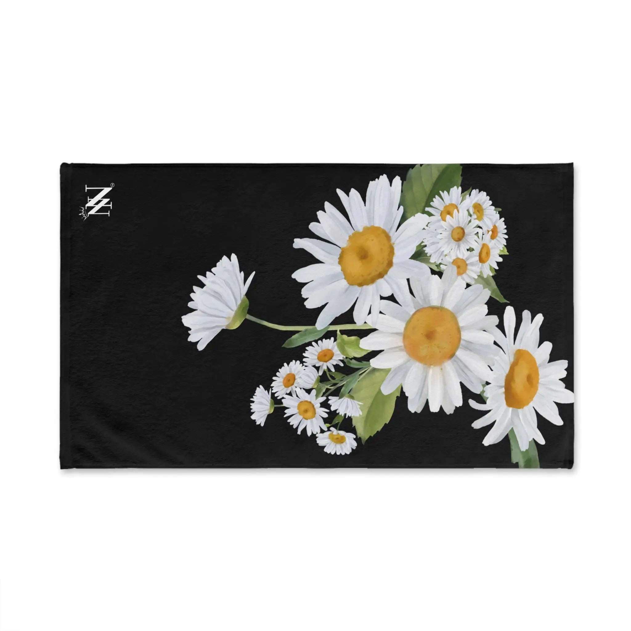 Daisy Bouquet Black | Mix & Match Original Fun-Flirty Lovers’ Towels