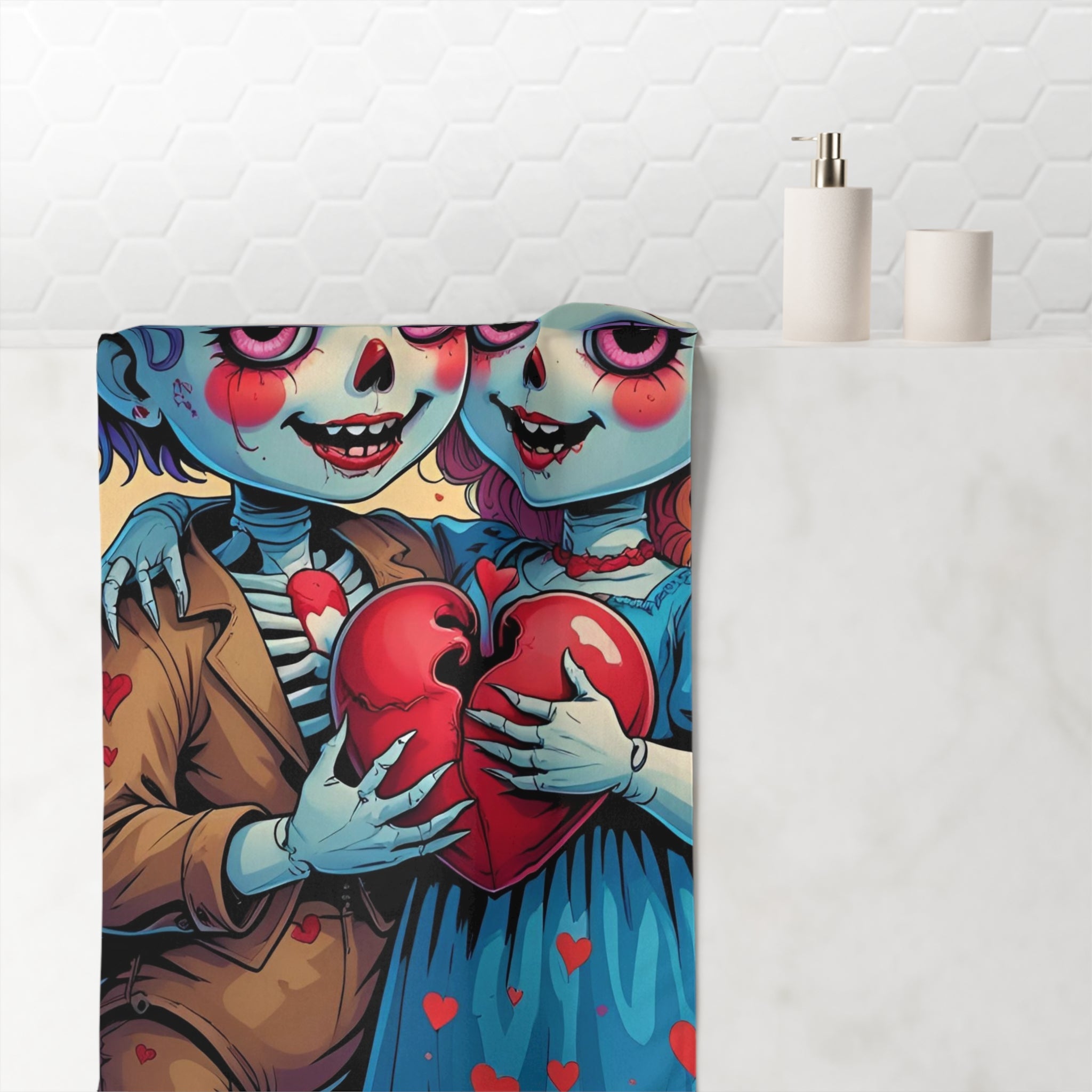 Dead Dolls in Love | Mix & Match XL Fun-Flirty Lovers’ Towels