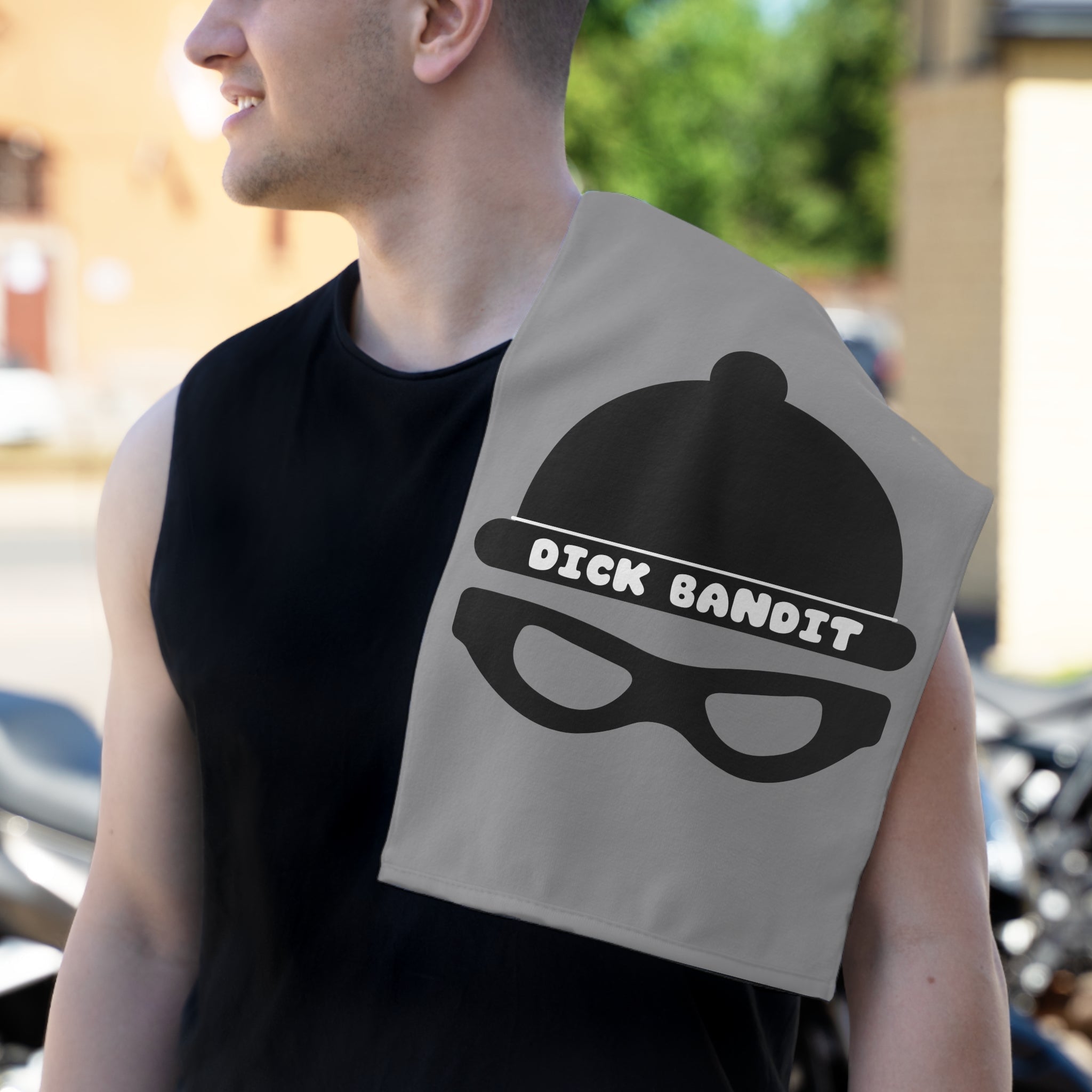 Dick Bandit Grey | Mix & Match Soft Fun-Flirty Lovers’ Towels