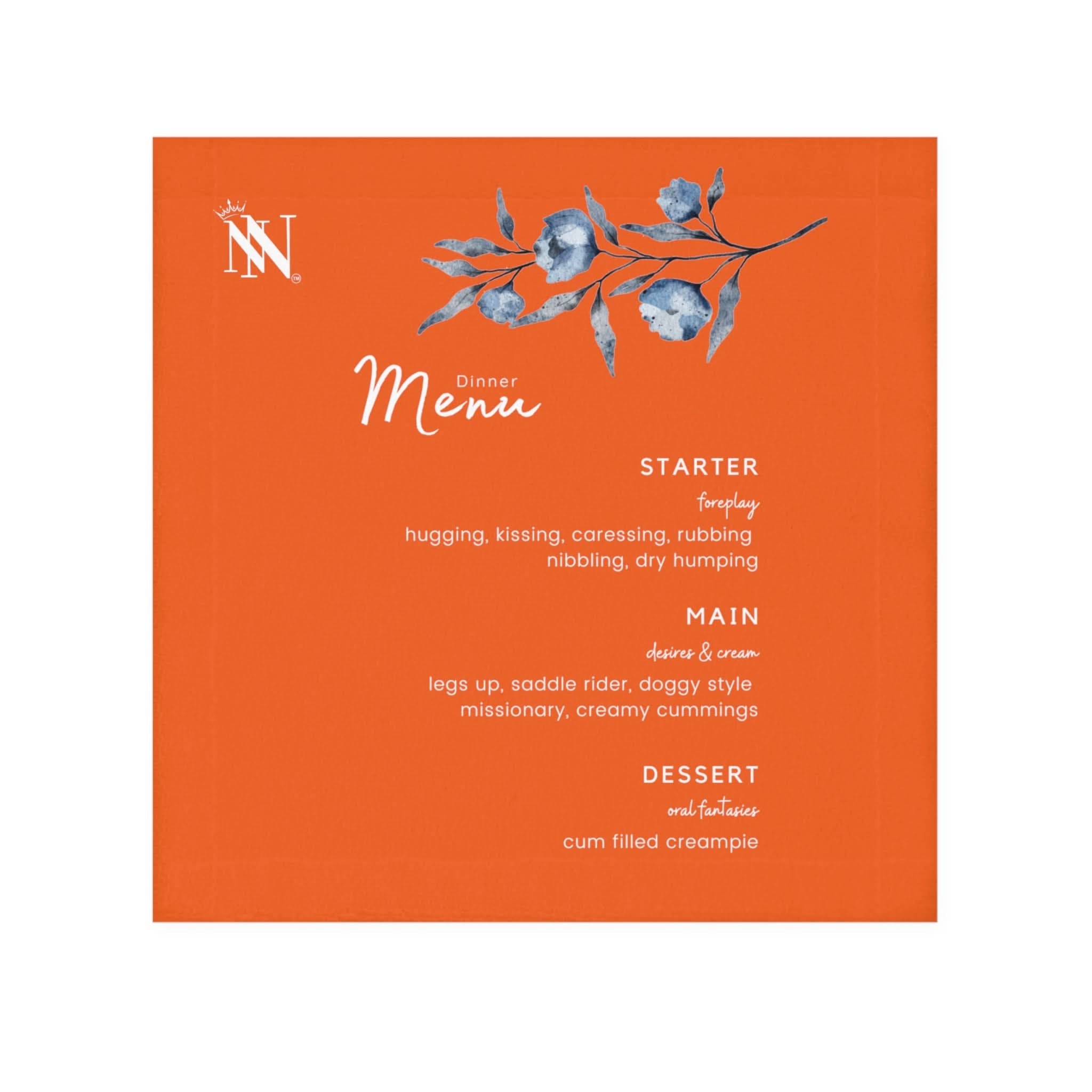 Dinner Menu Orange | Mix & Match Lils’ Fun-Flirty Lovers’ Towels
