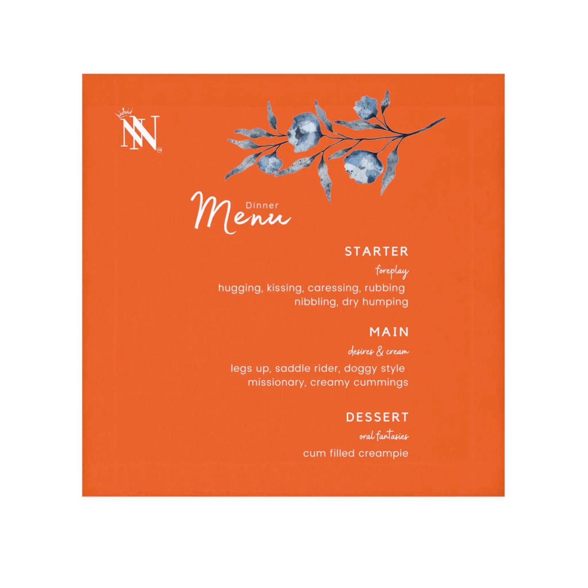 Dinner Menu Orange | Mix & Match Lils’ Fun-Flirty Lovers’ Towels