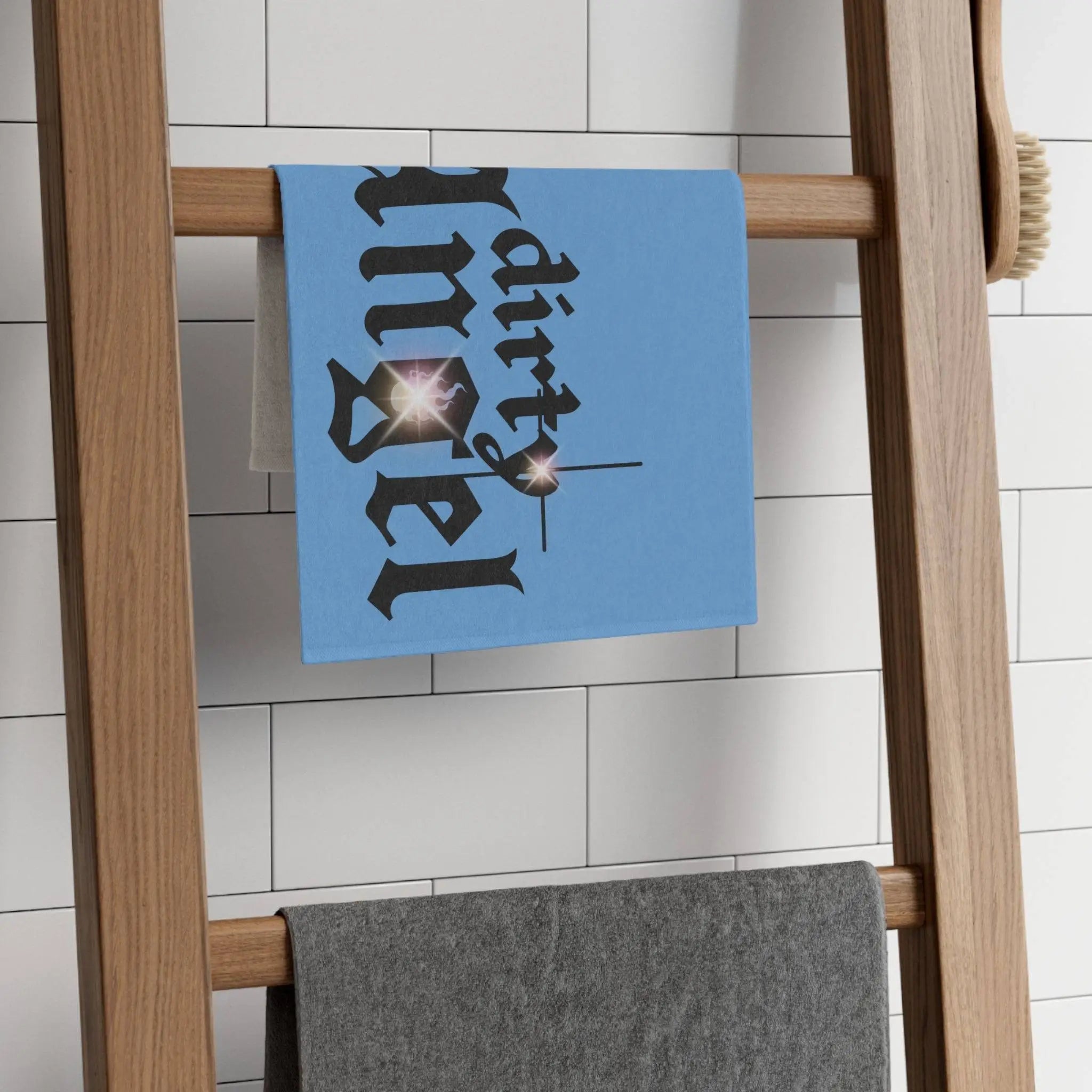Dirty Angel Blue | Mix & Match Soft Fun-Flirty Lovers’ Towels