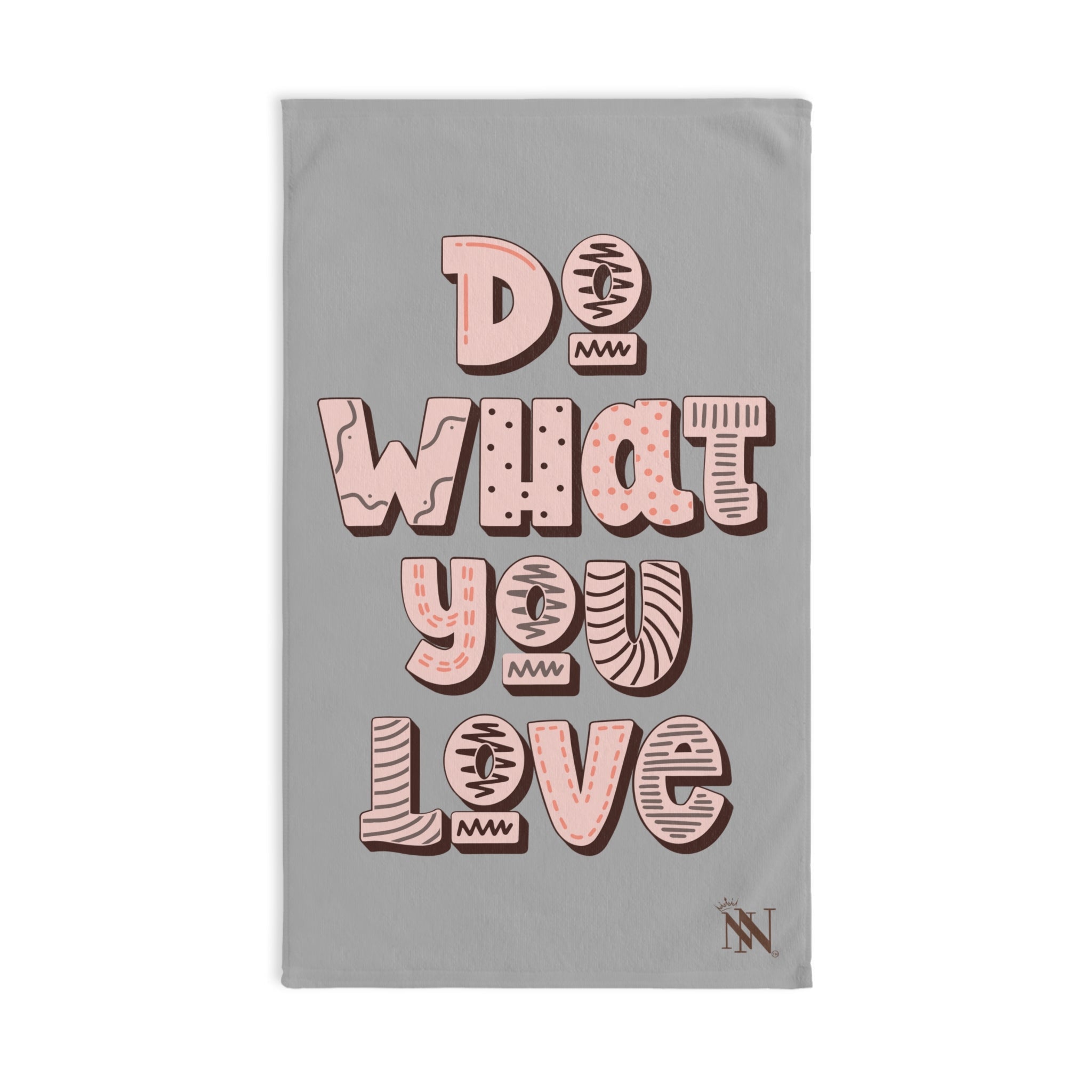Do What You Love Light Grey | Mix & Match Original Fun-Flirty Lovers’ Towels