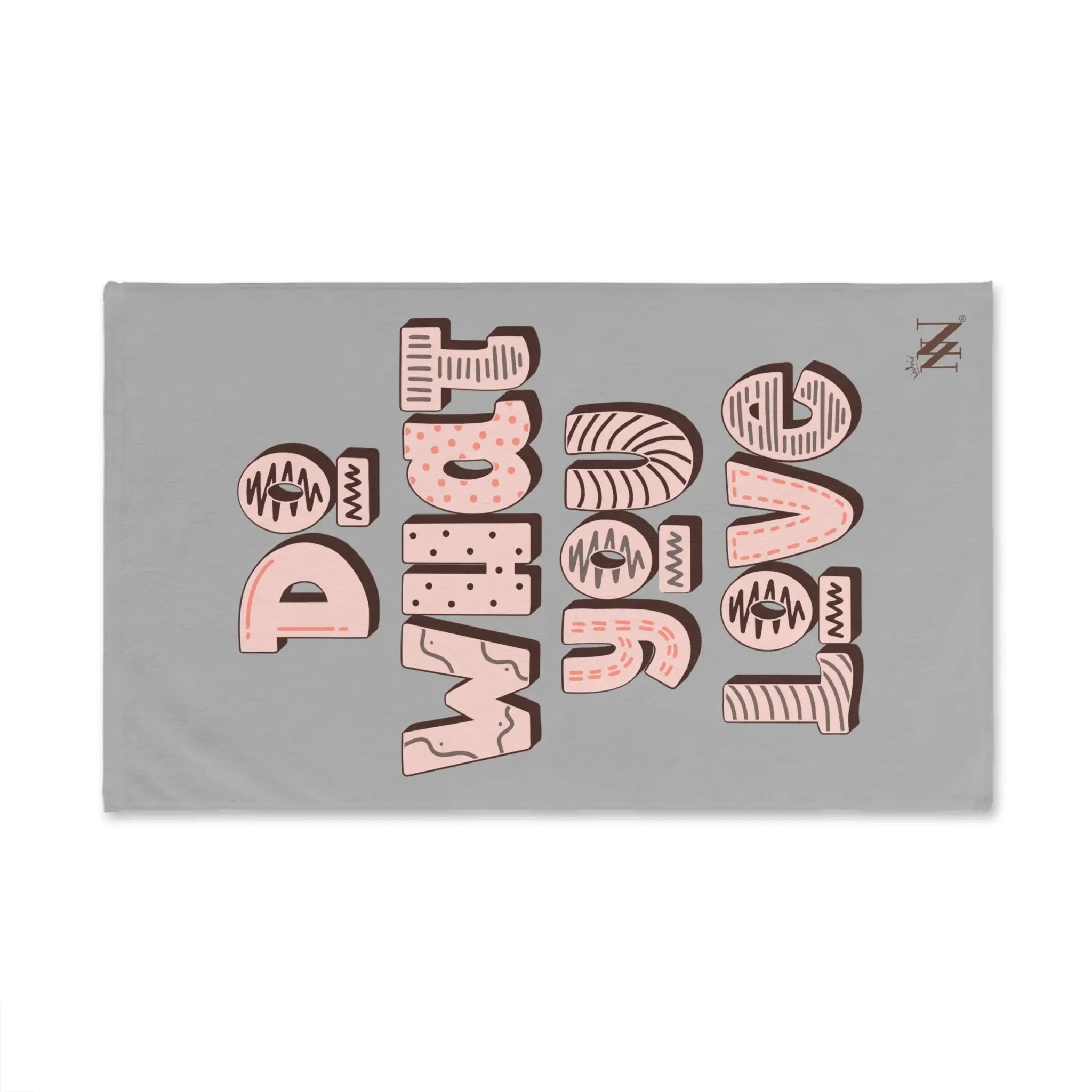 Do What You Love Light Grey | Mix & Match Original Fun-Flirty Lovers’ Towels