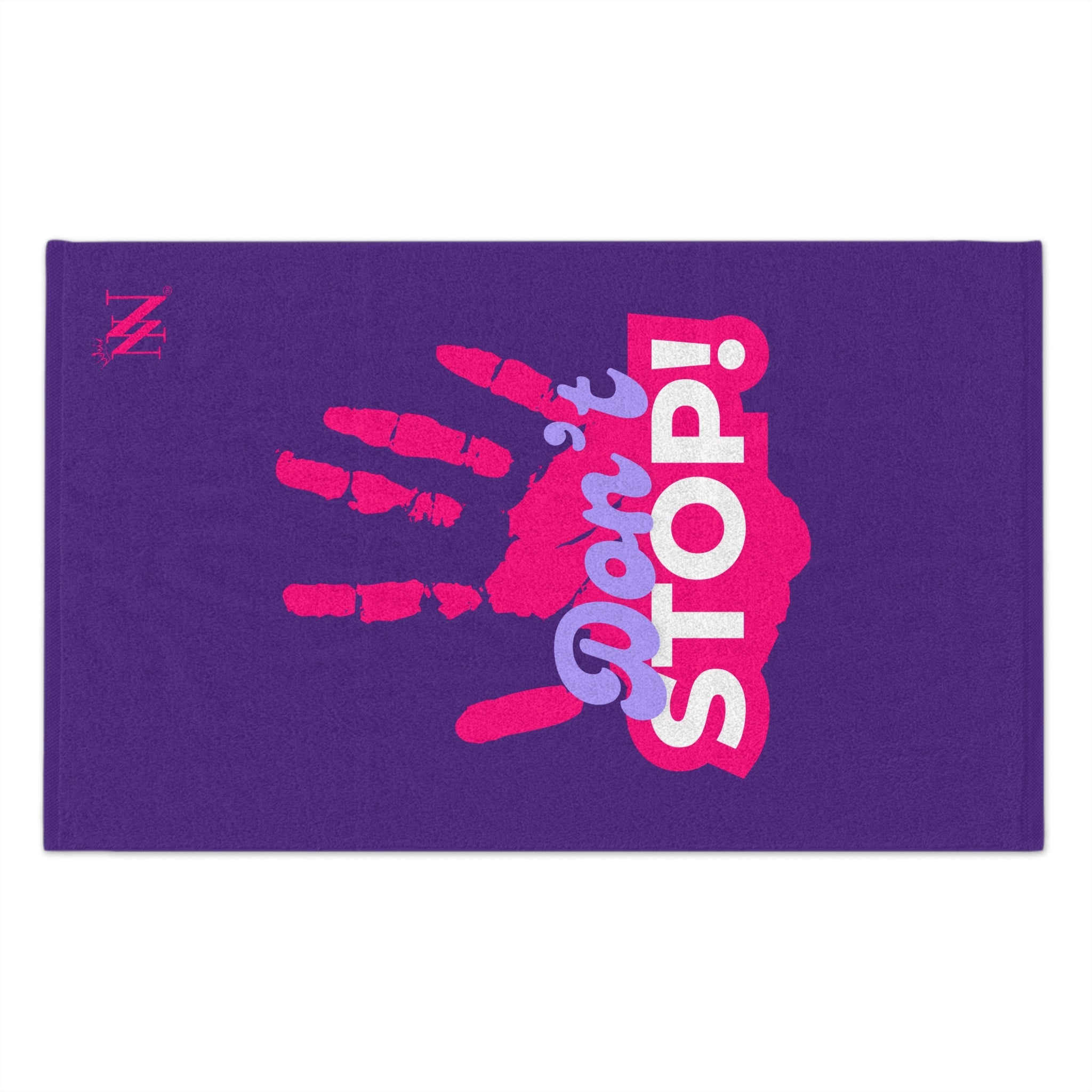 Don’t Stop! Handprint Purple | Mix & Match Soft Fun-Flirty Lovers’ Towels