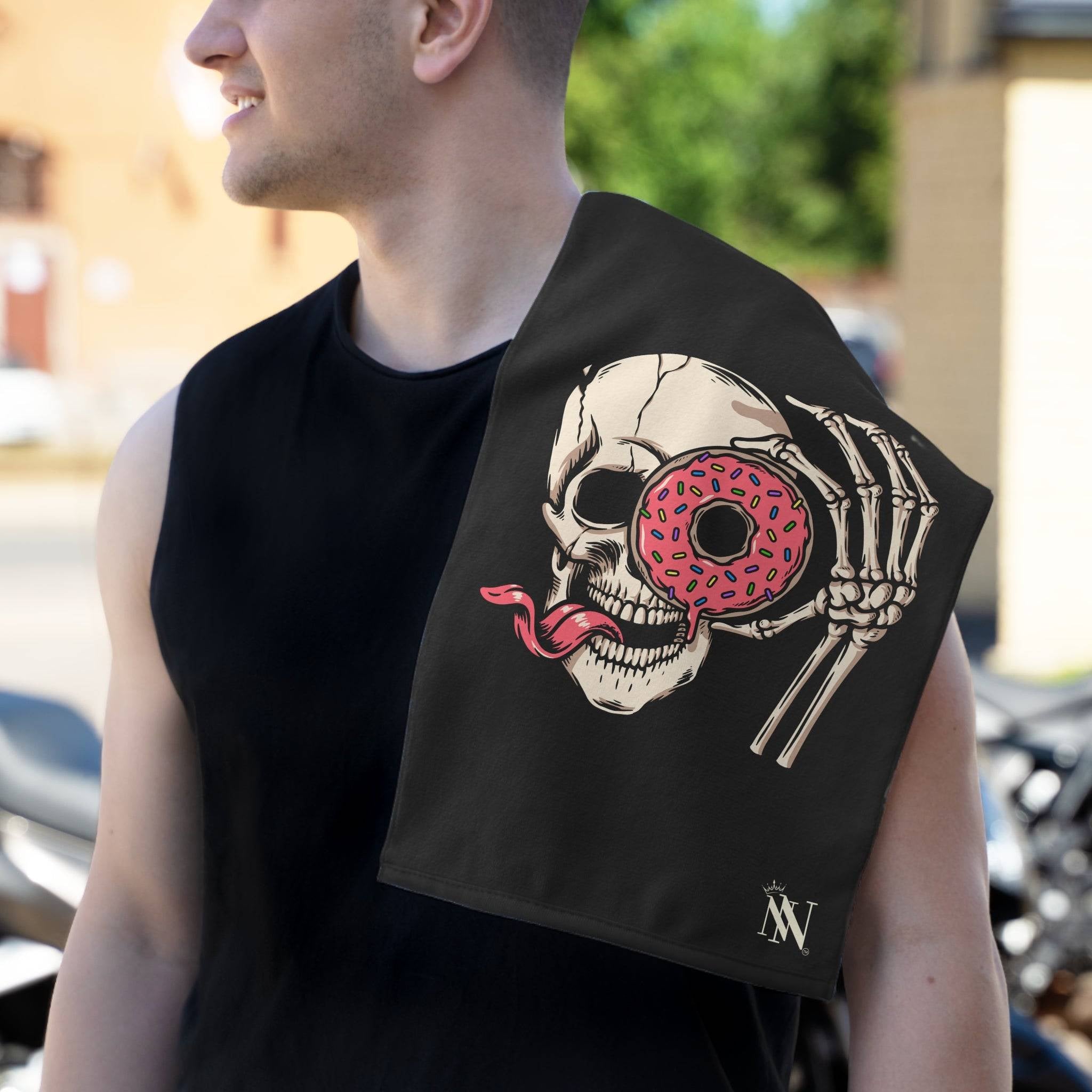 Donut Licker Black Mix & Match Soft Sex Towels | Flirty Lovers’ Gifts