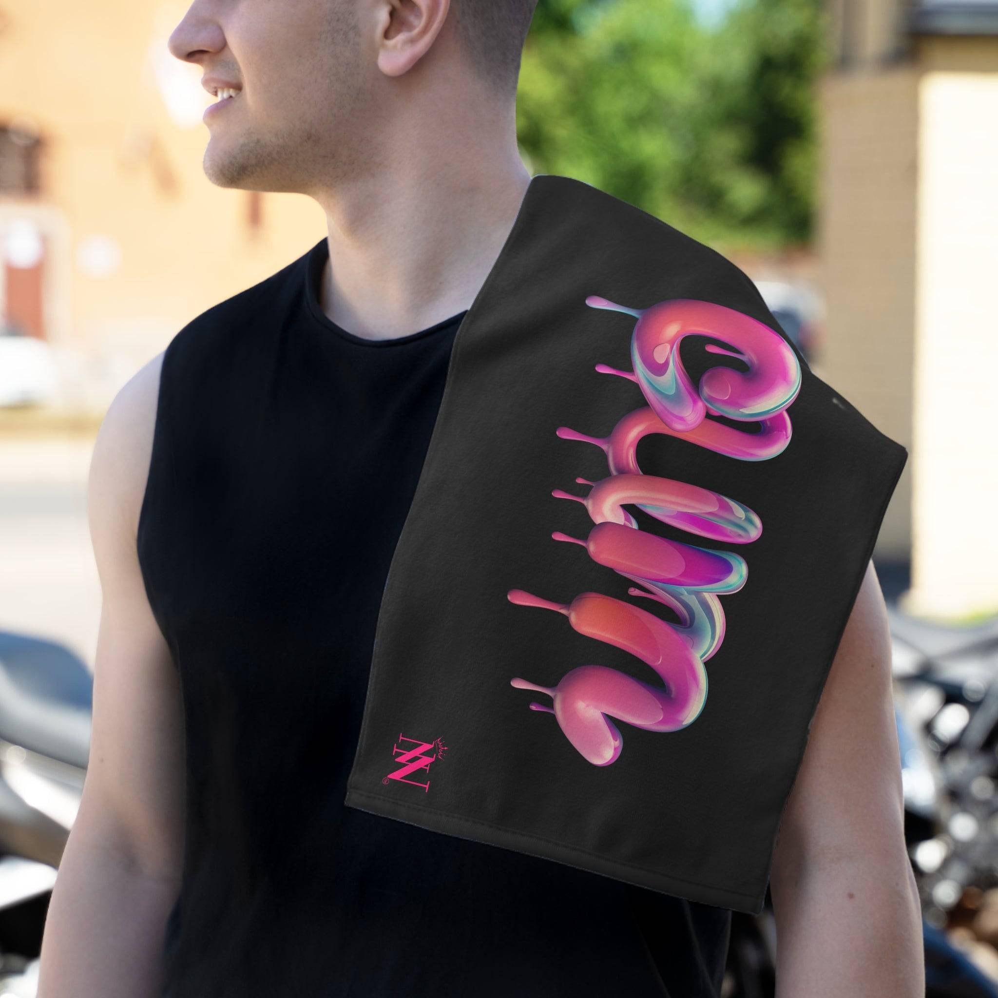 Dripping Cum Black Mix & Match Soft Sex Towels | Flirty Lovers’ Gifts