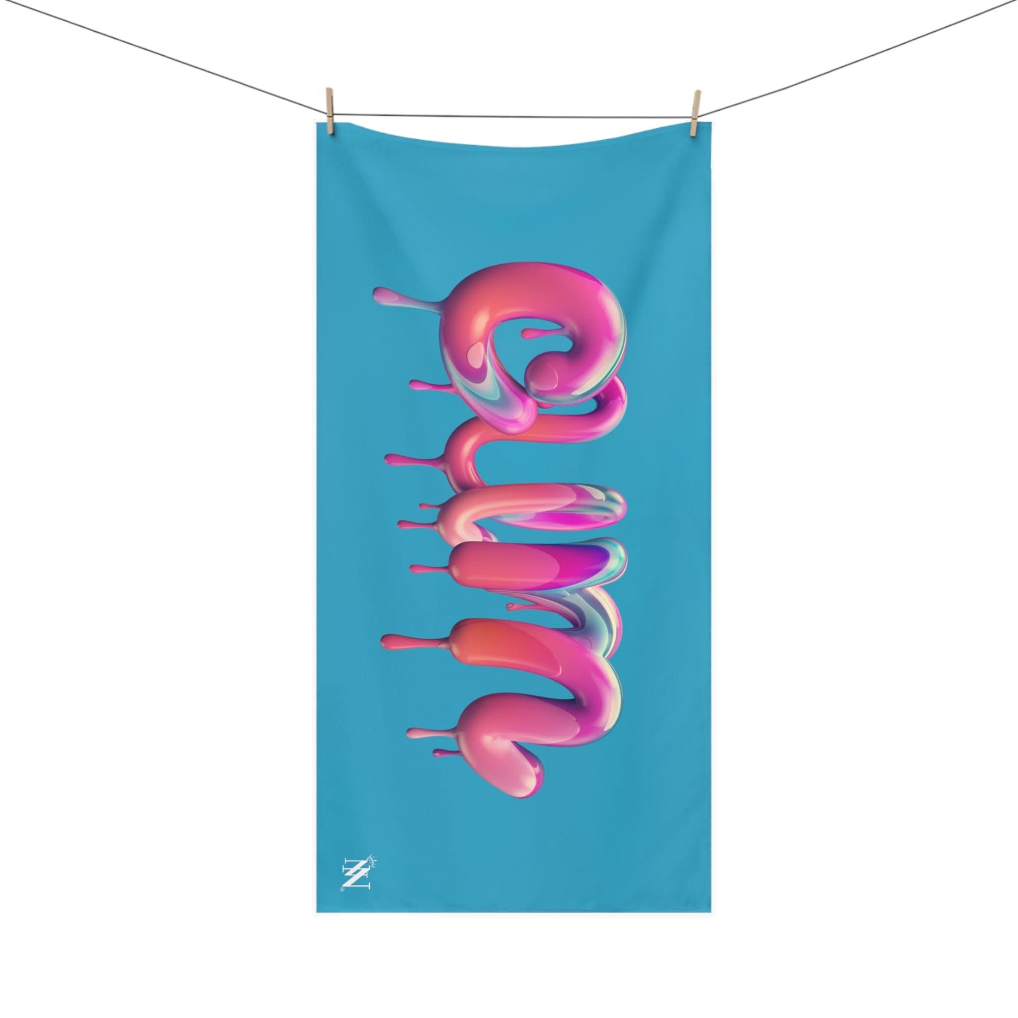Dripping Cum Teal | Mix & Match XL Fun-Flirty Lovers’ Towels