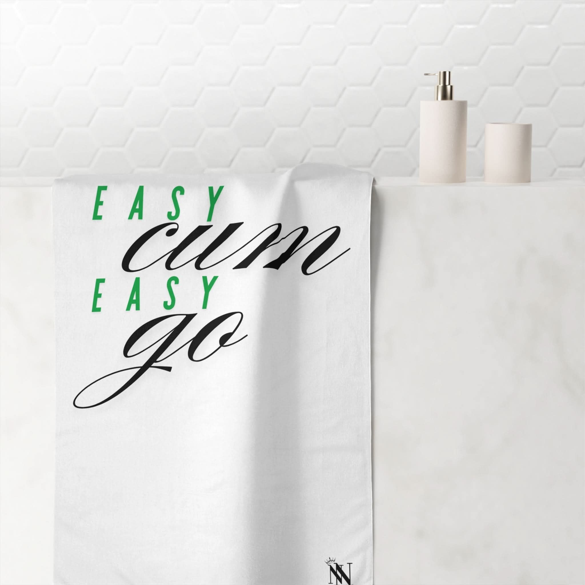 Easy Cum Easy Go | Mix & Match Naughty XL Fun-Flirty Lovers’ Towels