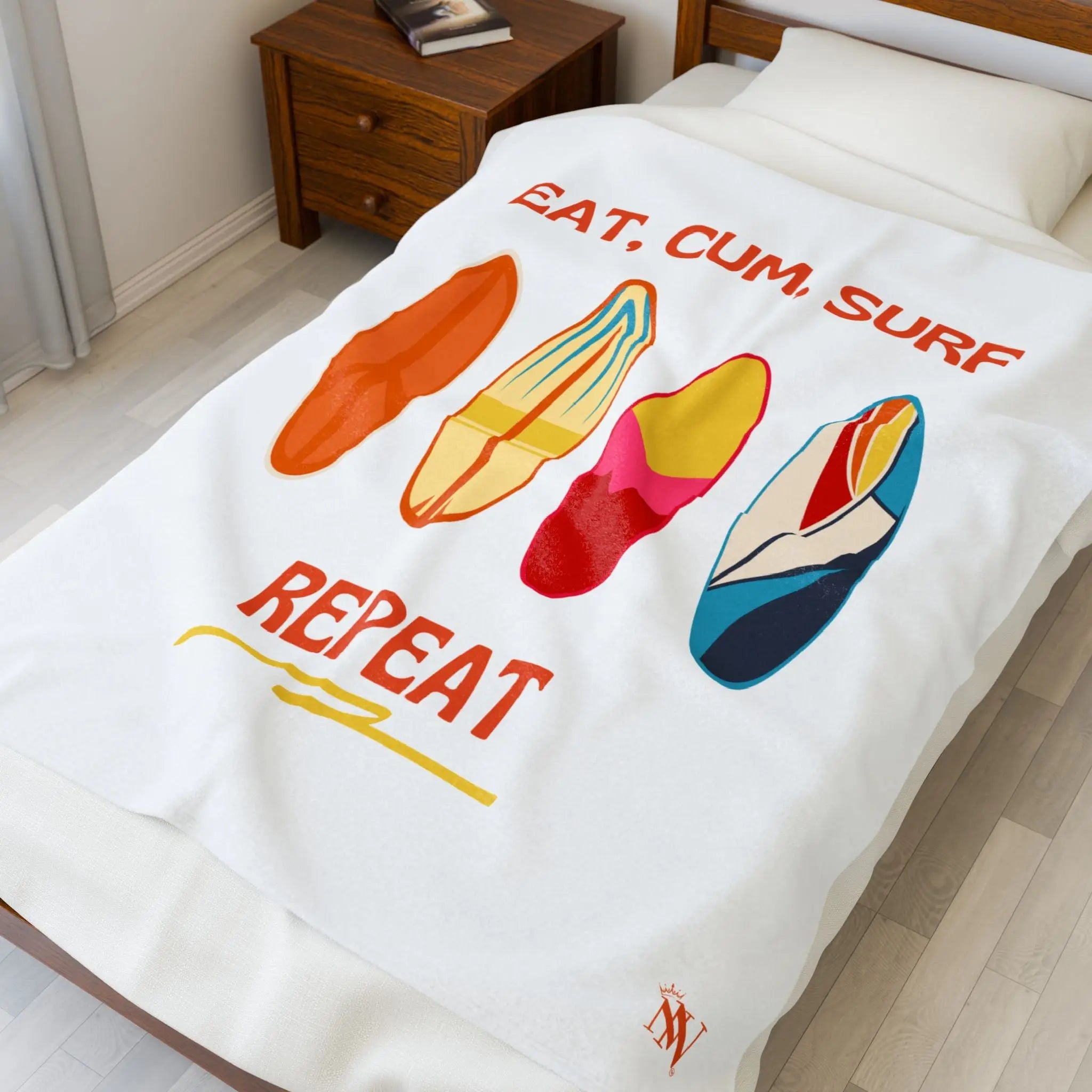 Eat Cum Surf Repeat | Mix & Match Soft Fun-Flirty Lovers’ Blankets