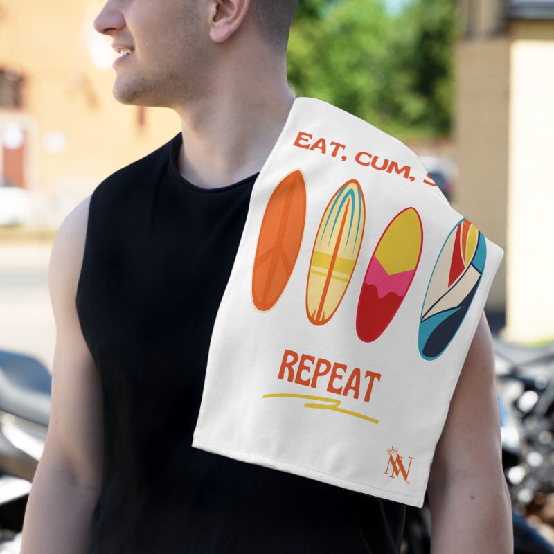 Eat Cum Surf Repeat | Mix & Match Soft Fun-Flirty Lovers’ Towels