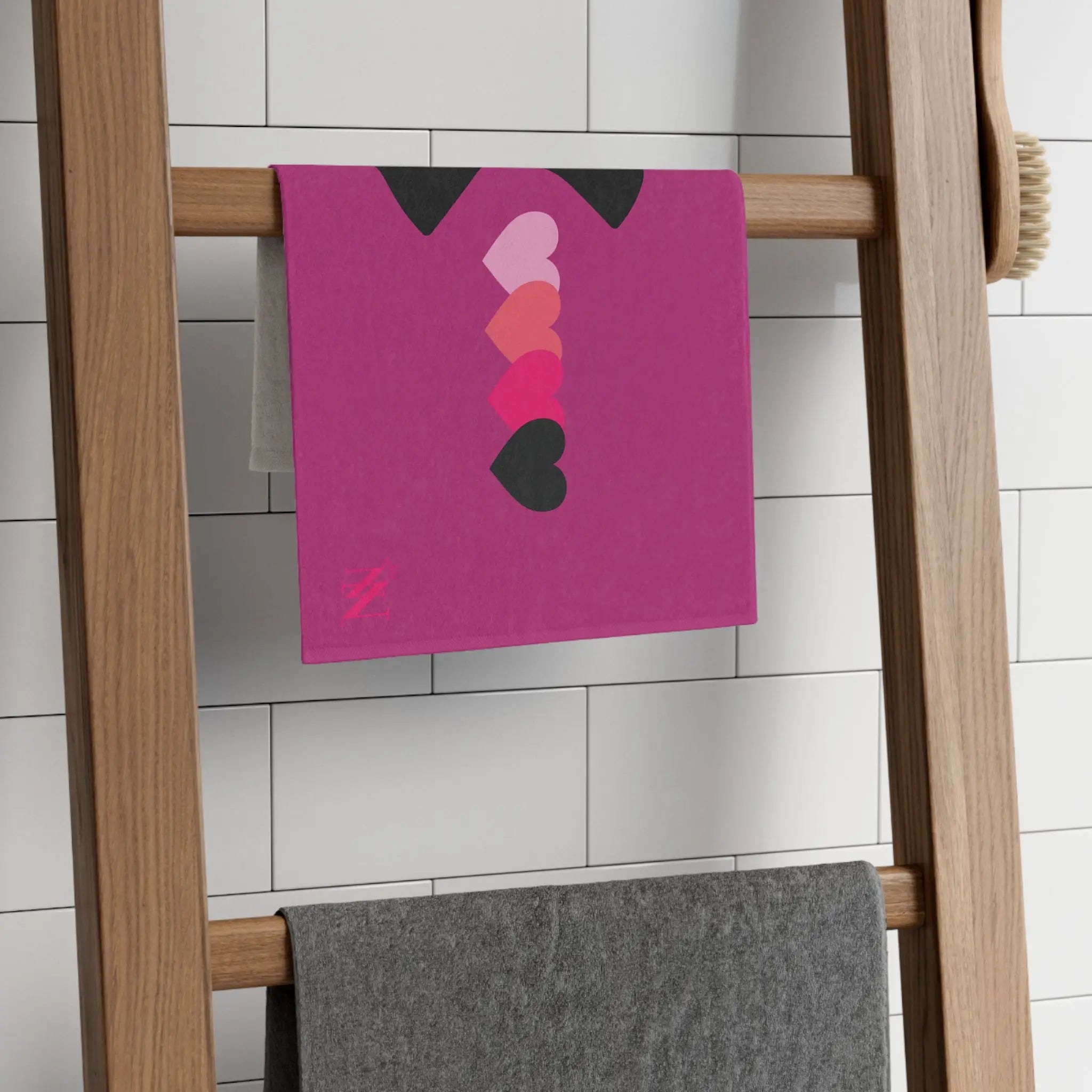 Eat My Heart Fuscia | Mix & Match Soft Fun-Flirty Lovers’ Towels