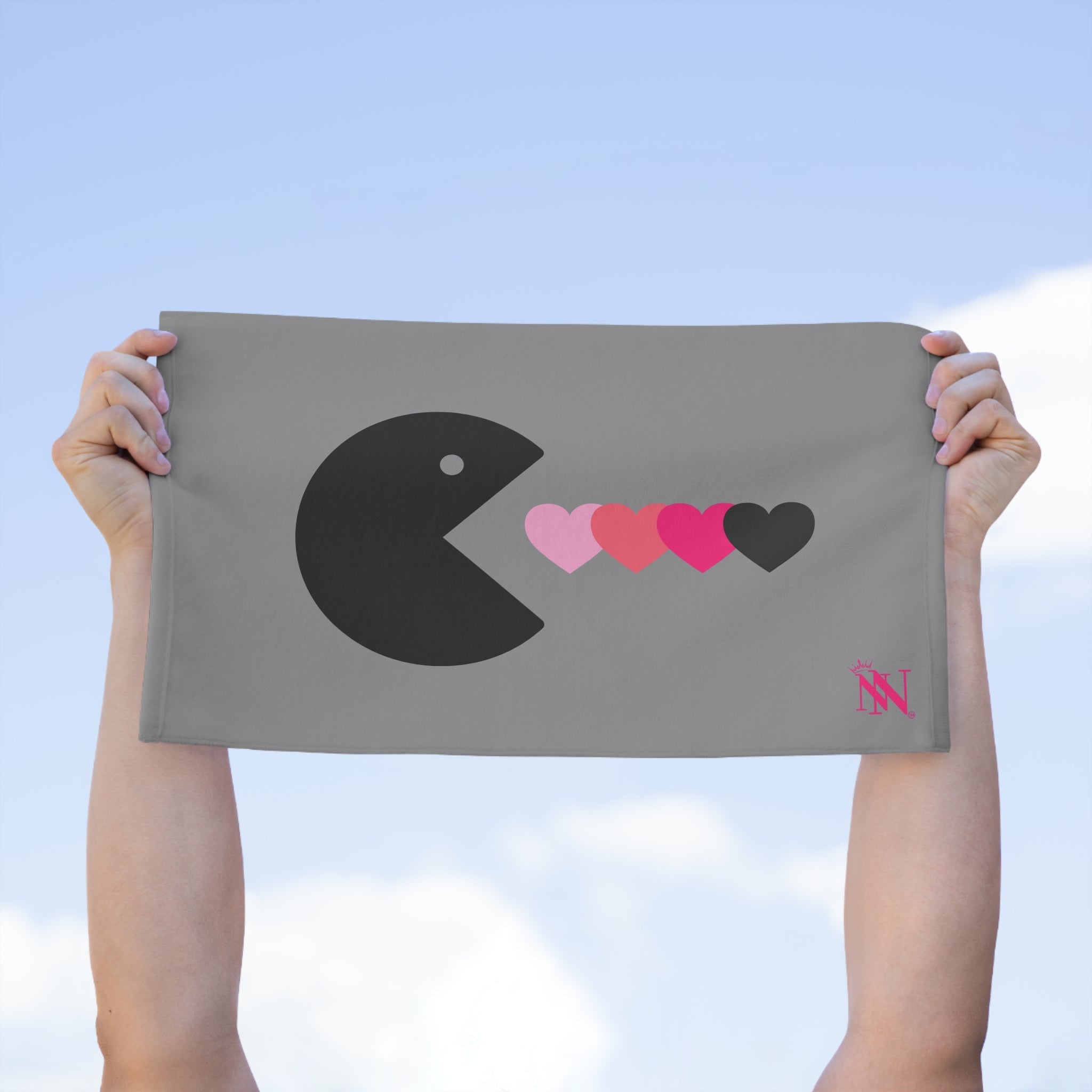 Eat My Heart Grey | Mix & Match Soft Fun-Flirty Lovers’ Towels