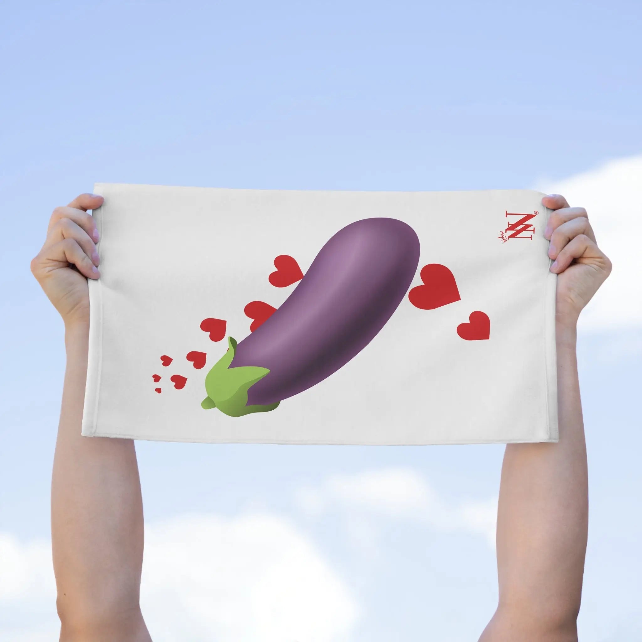 Eggplant Love Emoji | Mix & Match Soft Fun-Flirty Lovers’ Towels