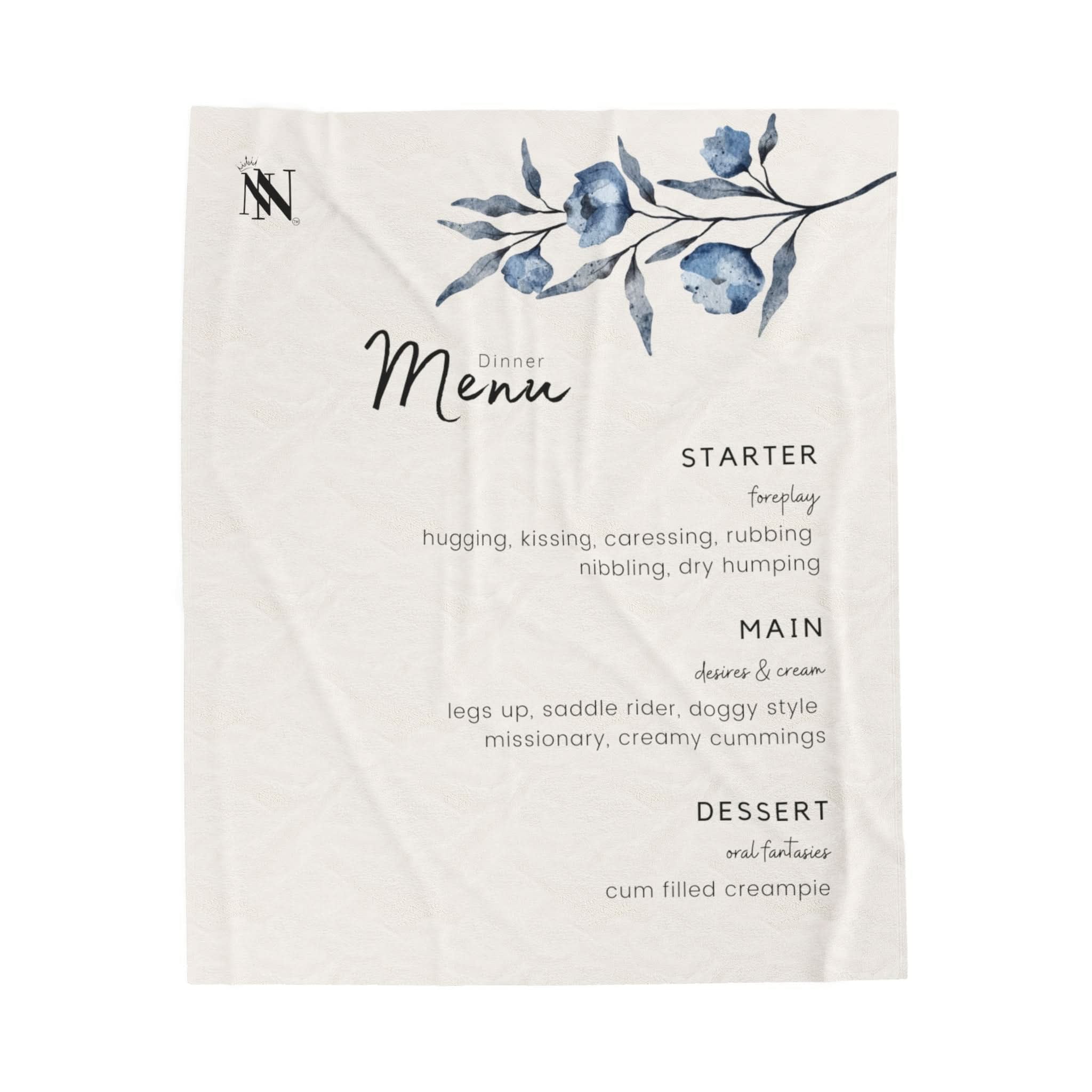 Elegant Menu | Mix & Match Fun-Flirty Loversā Blankets