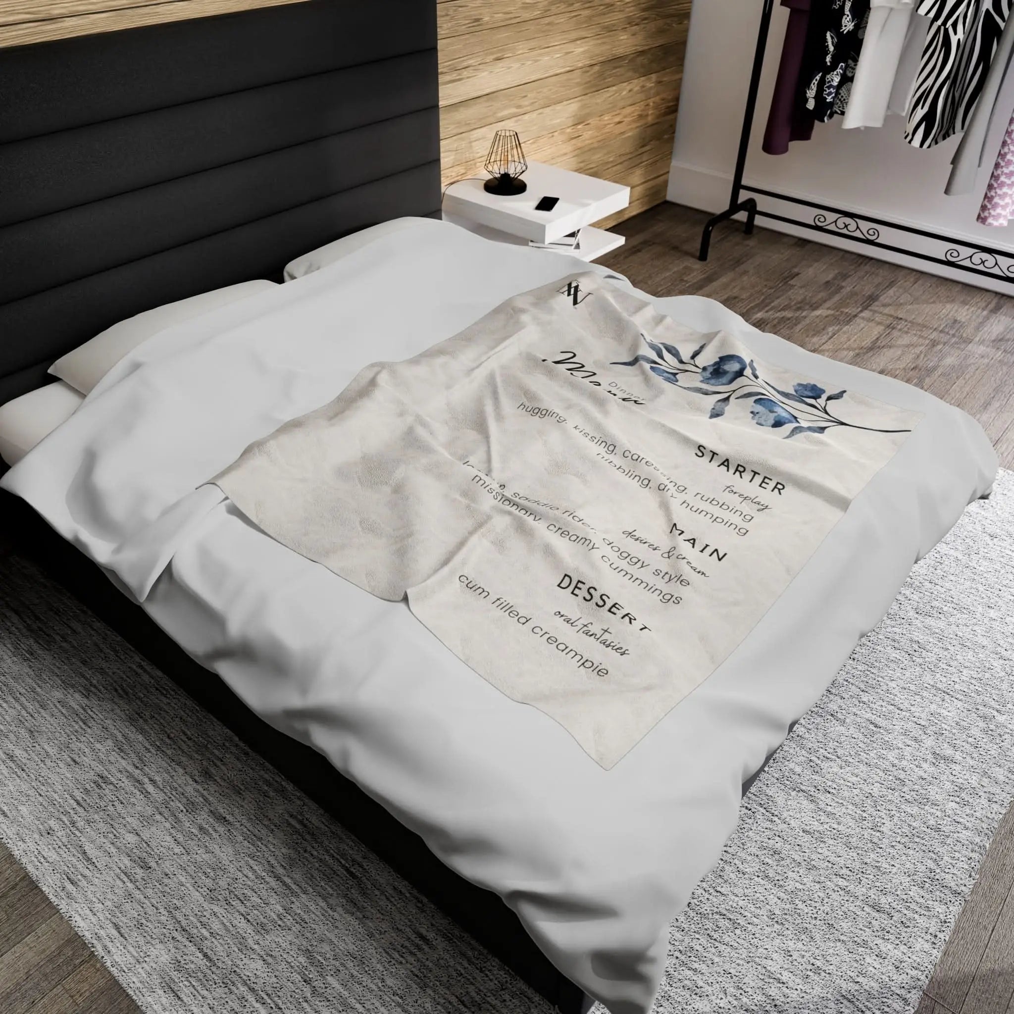Elegant Menu | Mix & Match Fun-Flirty Lovers’ Blankets