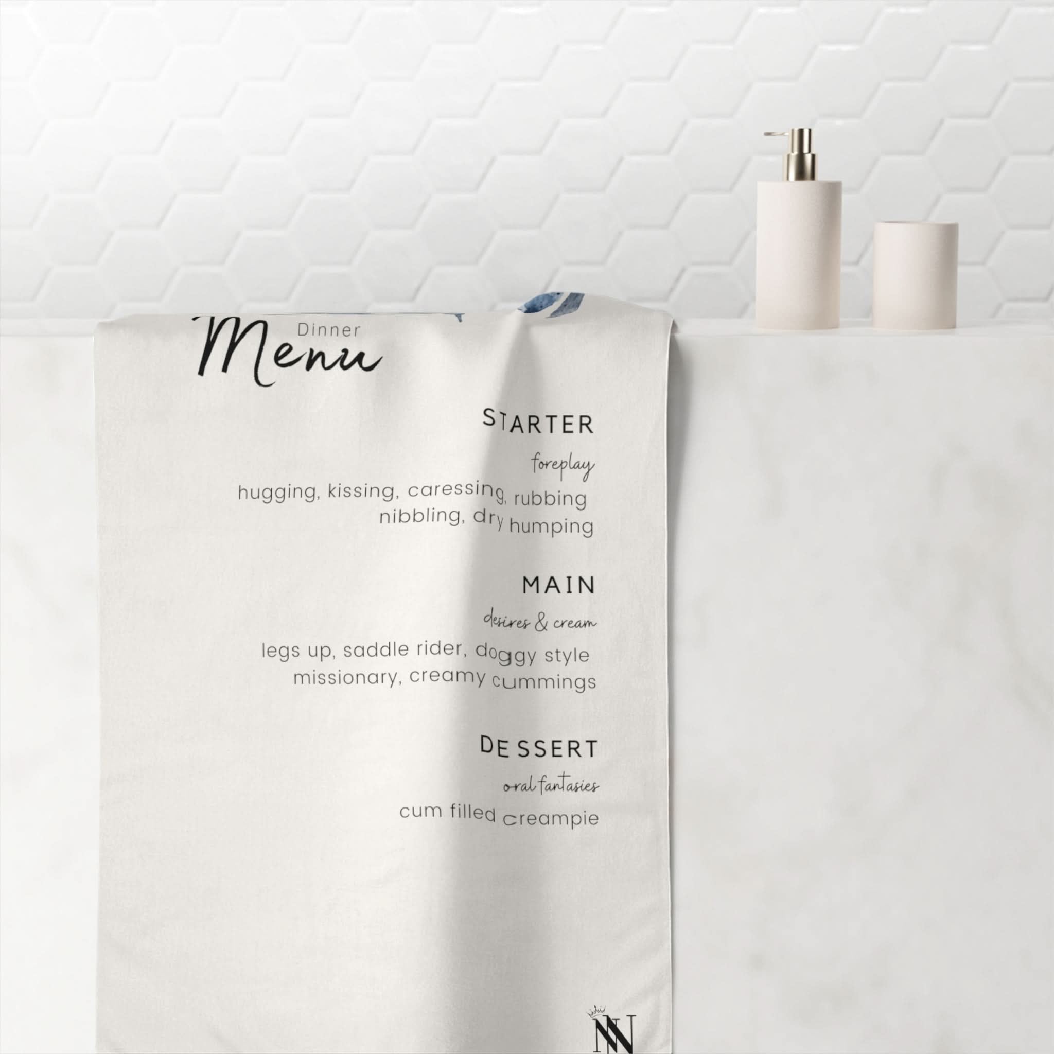 Elegant Menu | Mix & Match Naughty XL Fun-Flirty Lovers’ Towels