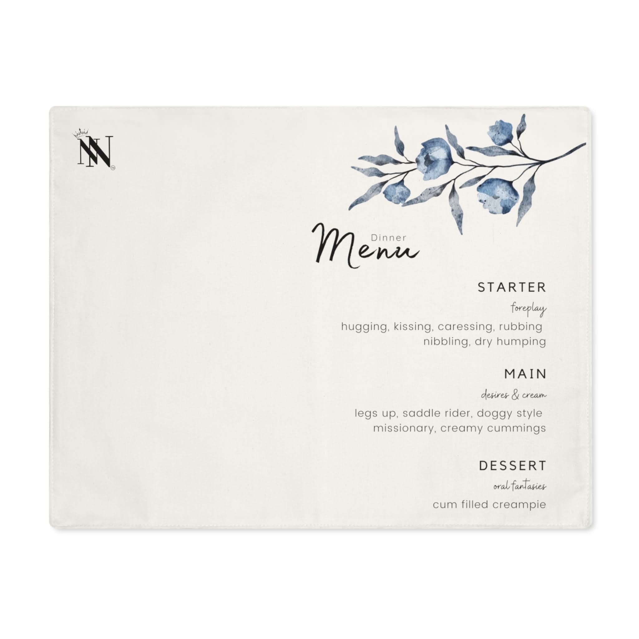 Elegant Menu | Mix & Match Playful Fun-Flirty Lovers’ Toy Mats