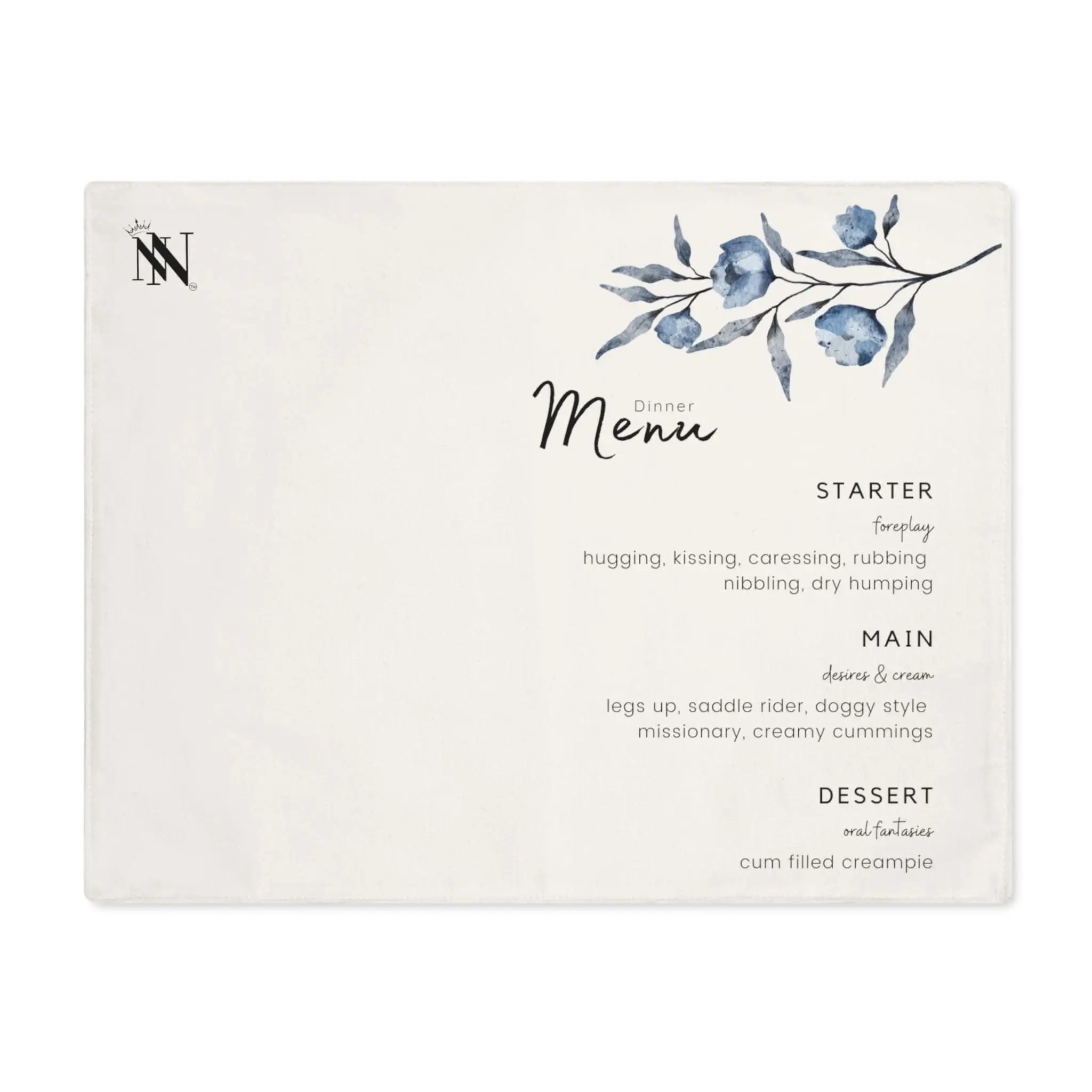 Elegant Menu | Mix & Match Playful Fun-Flirty Lovers’ Toy Mats