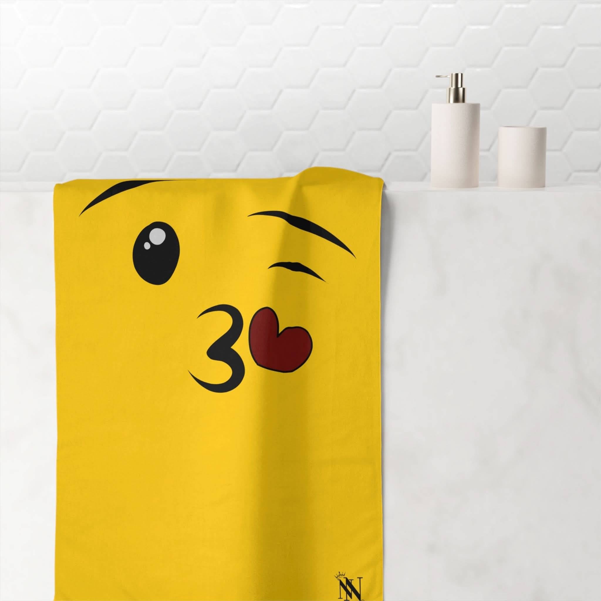 Emoji Kiss | Mix & Match Naughty XL Fun-Flirty Lovers’ Towels
