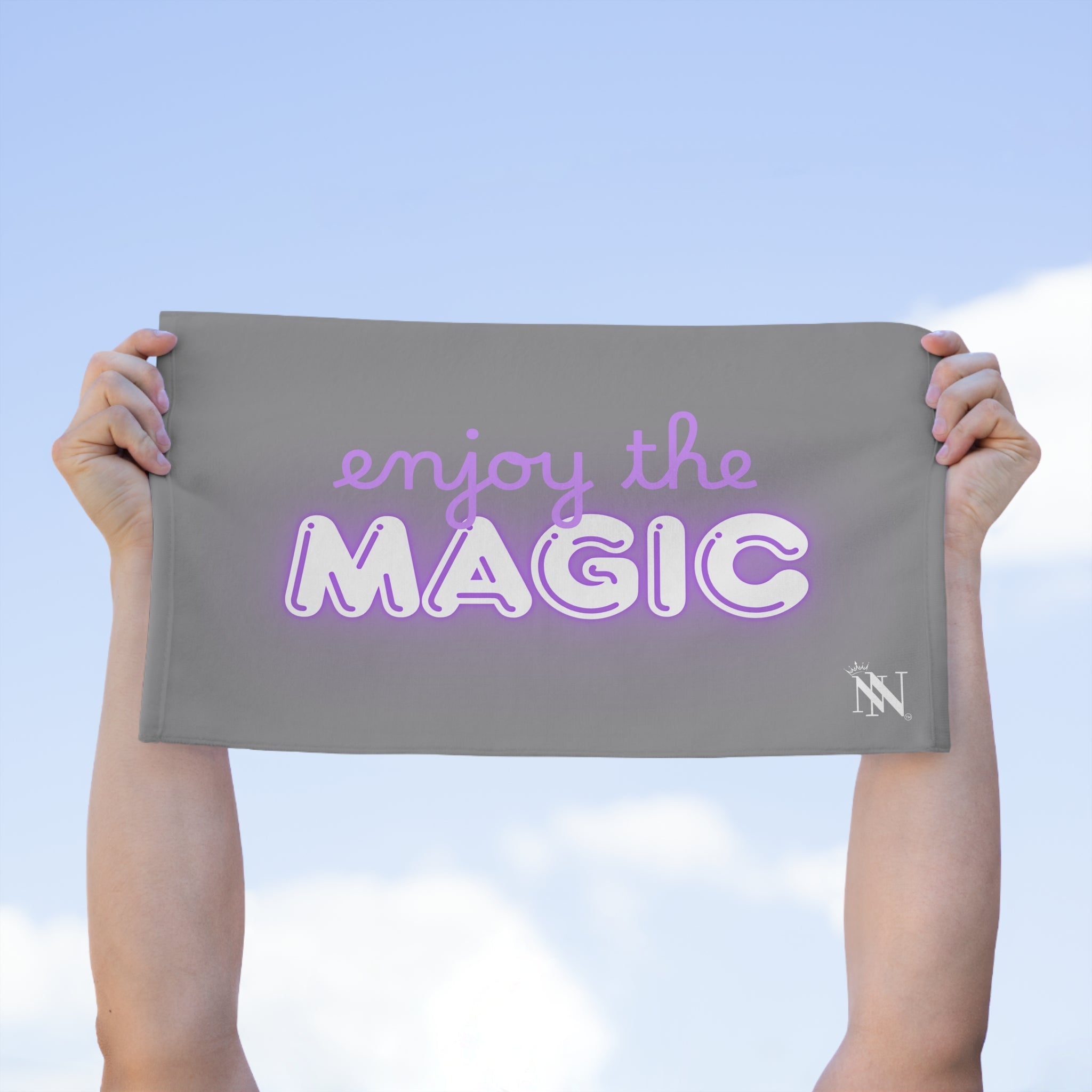 Enjoy the Magic Grey | Mix & Match Soft Fun-Flirty Lovers’ Towels