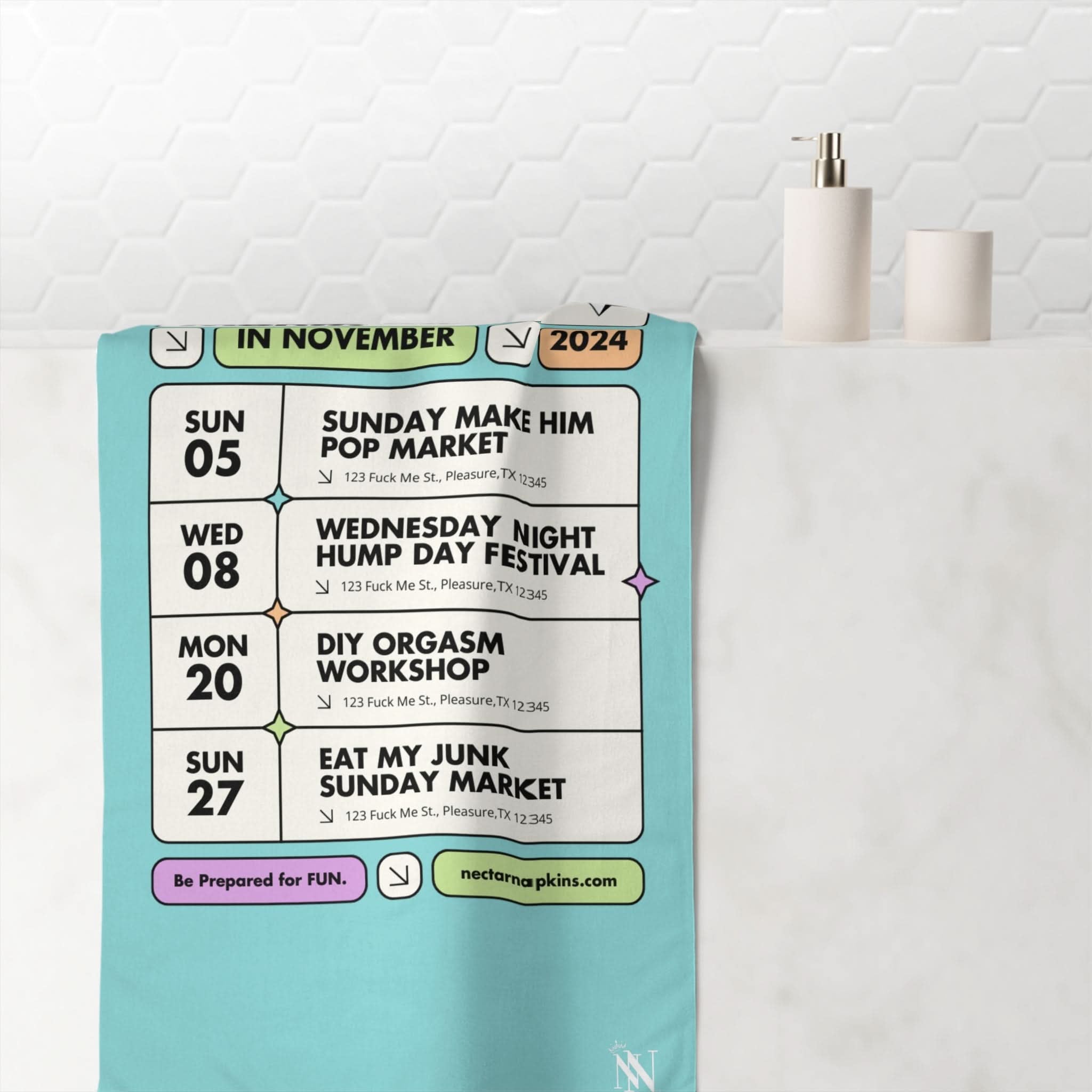 Events this Month | Mix & Match Naughty XL Fun-Flirty Lovers’ Towels